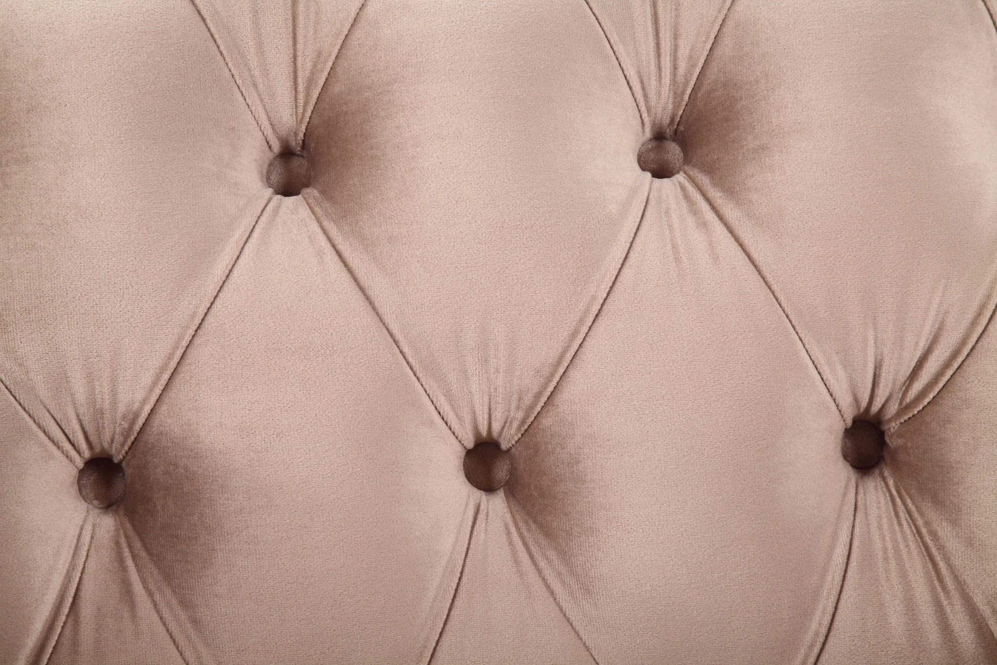 Velvet Antique Champagne Upholstery PolyResin Sofa w Pillows By Homeroots - Image 2