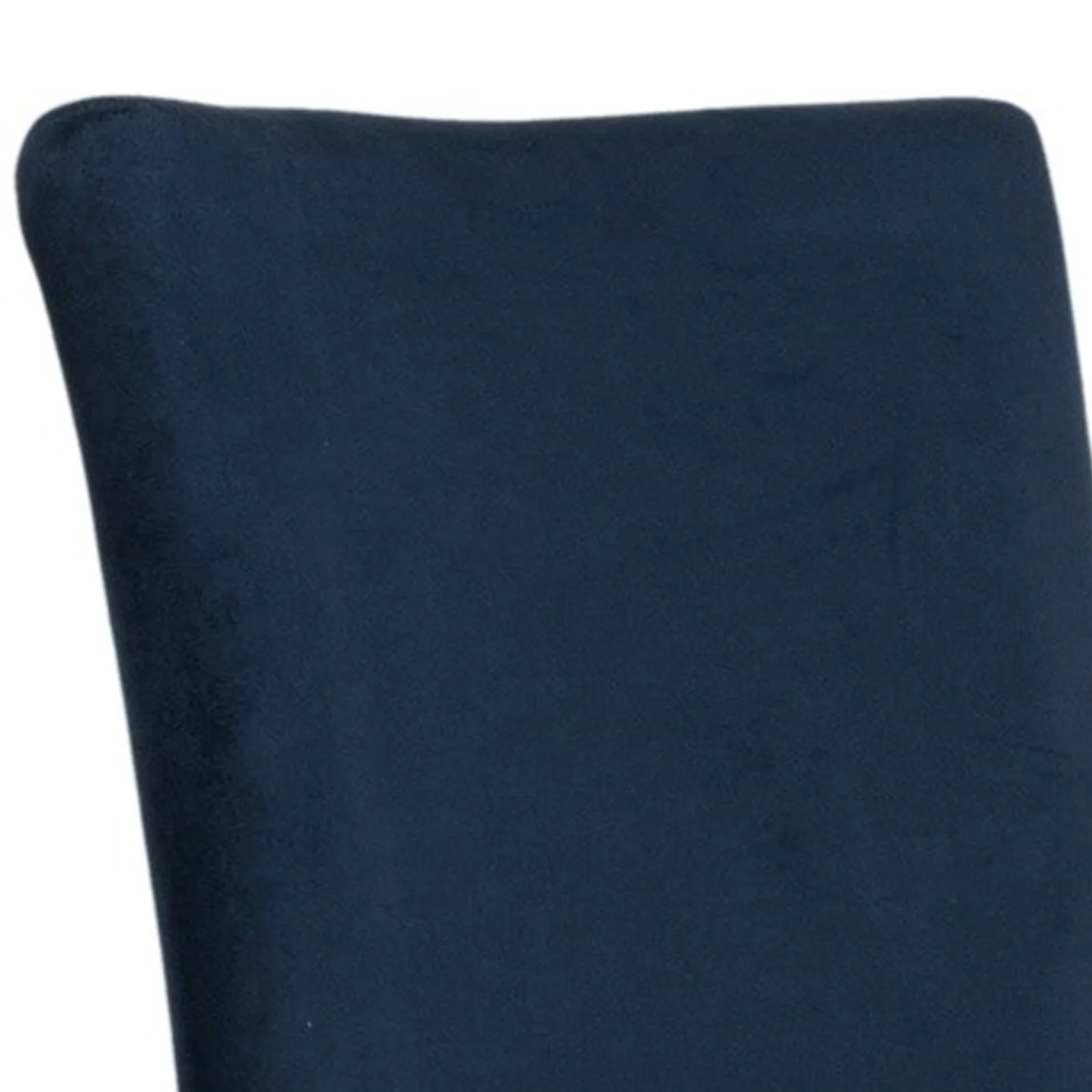 Velvet Upholstered Parsons Dining Chair With Wooden Legs, Navy Blue And Brown, Set Of Two By Benzara - Image 3