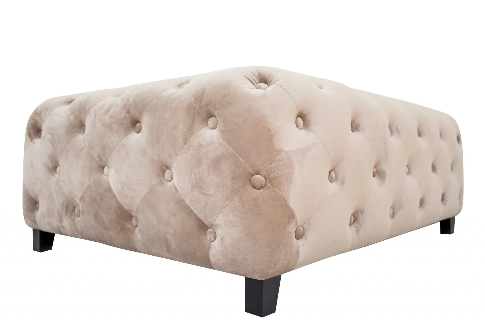 Velvety Beige Modern Square Coffee Table By Homeroots - Image 2