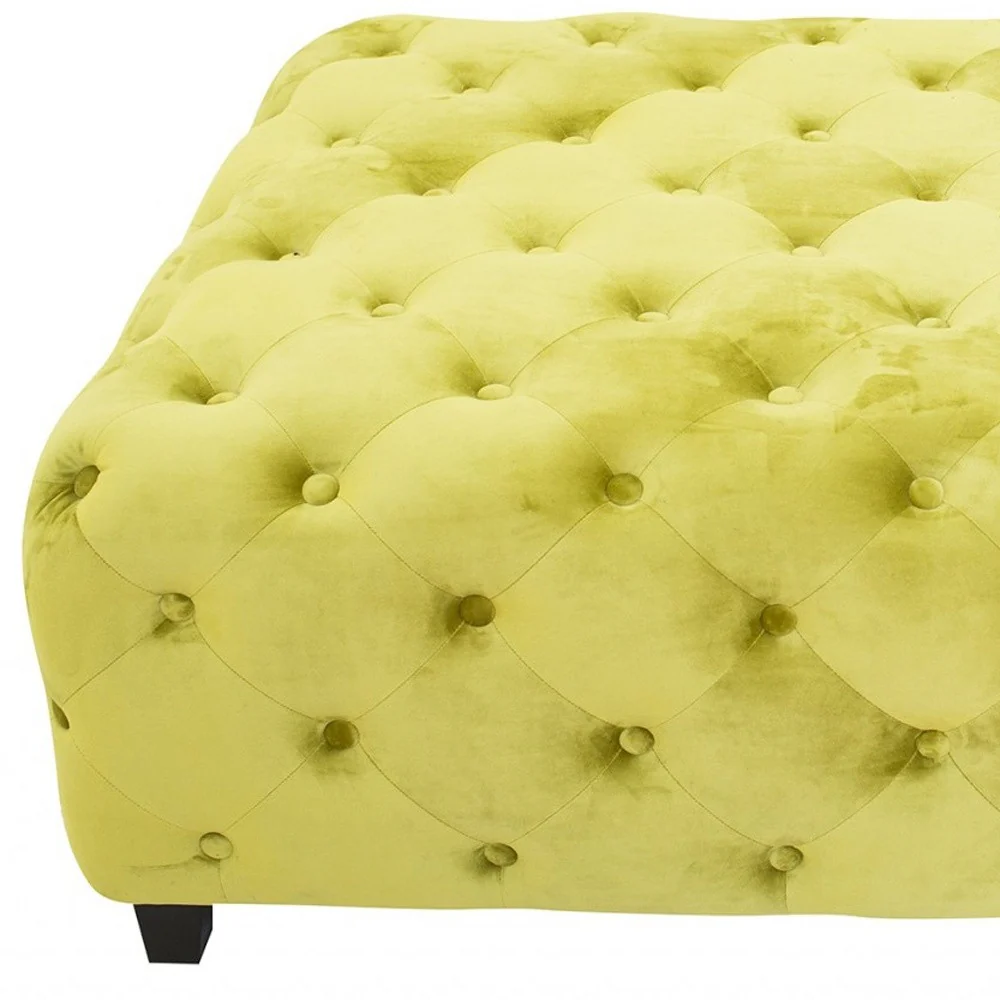 Velvety Green Modern Square Coffee Table By Homeroots - Image 3