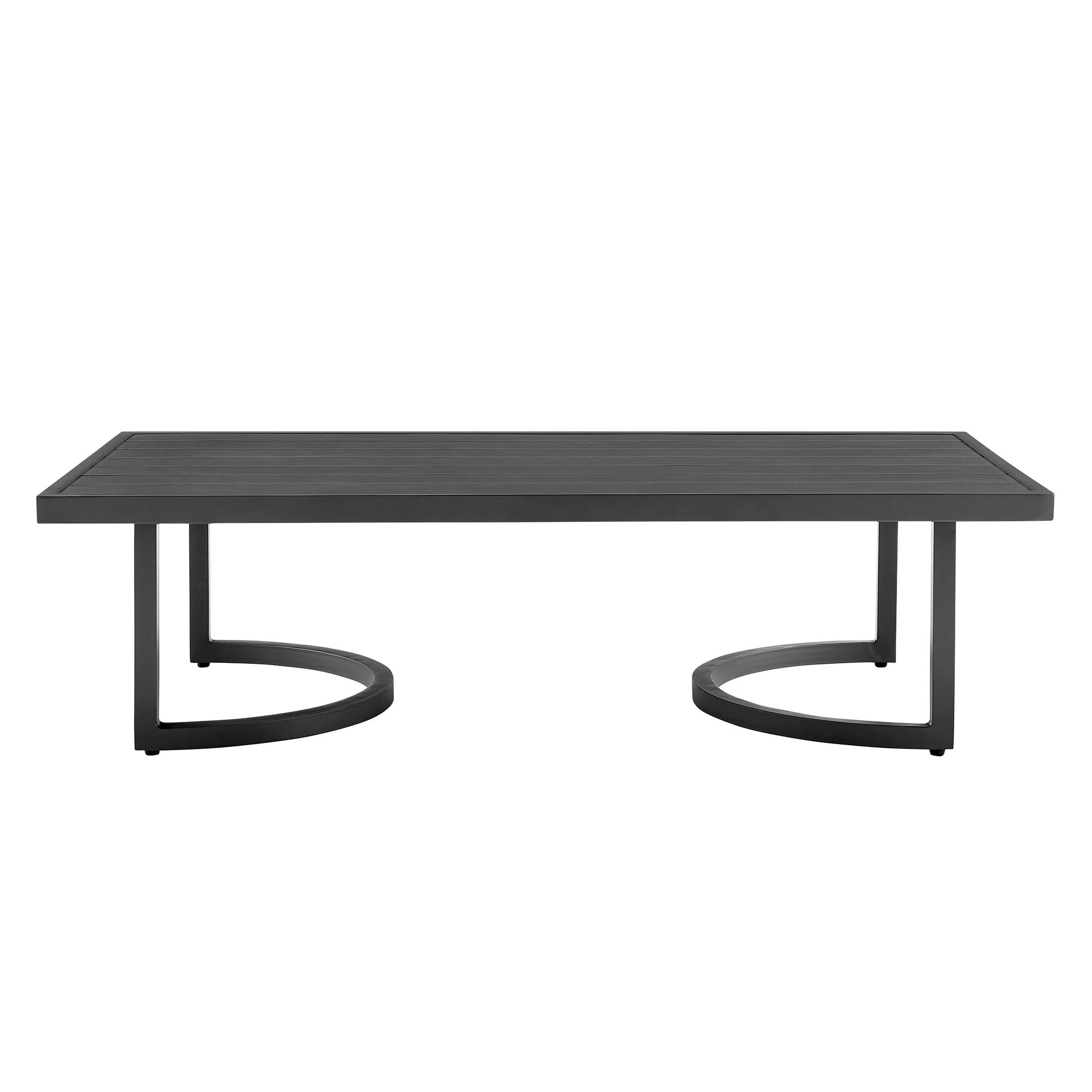 Venice 4 Piece Dark Gray Aluminum Outdoor Seating Set with Dark Gray Cushions By Armen Living - Image 7