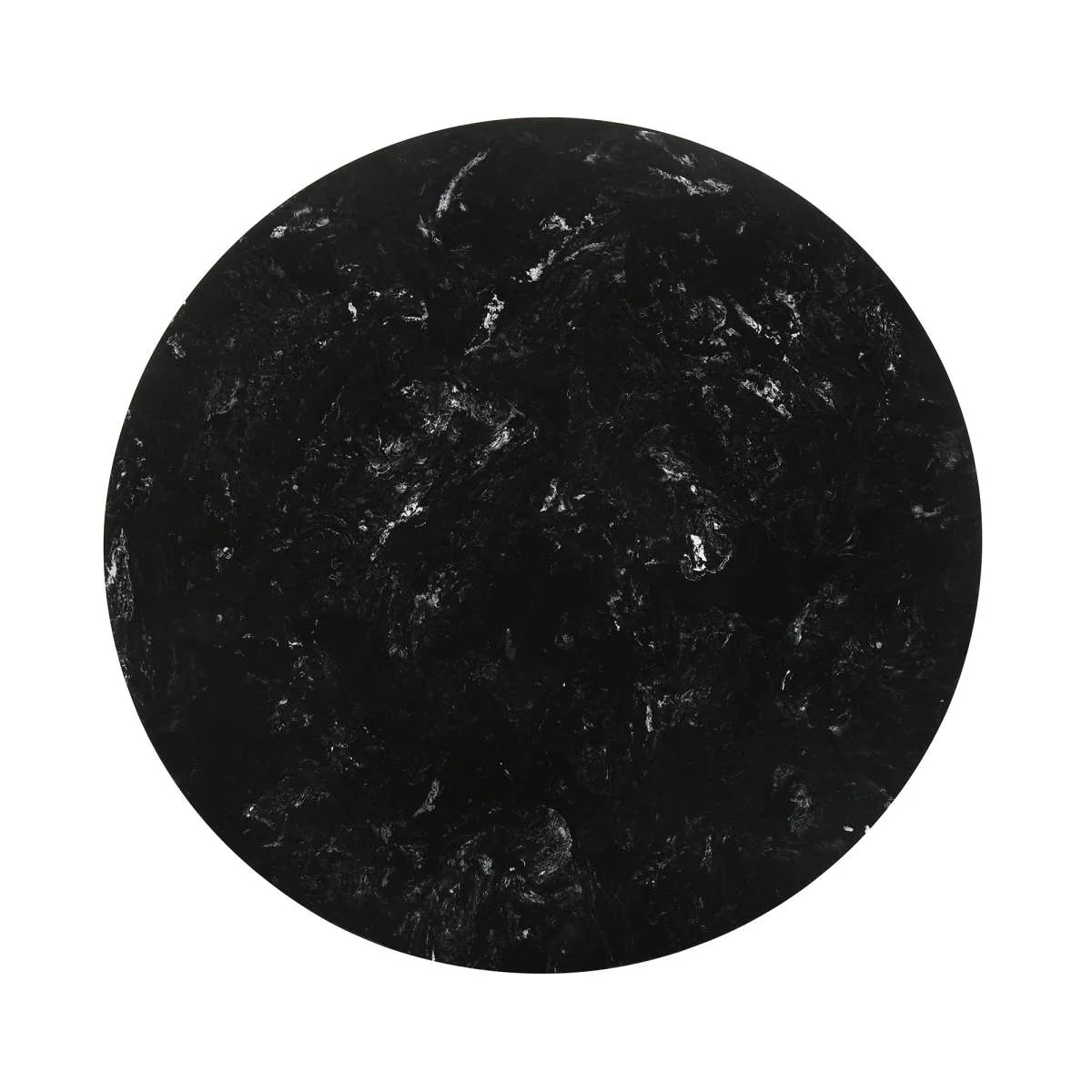 Venus and Jackie 5 Piece Black Marble Round Dining Set By Armen Living - Image 6