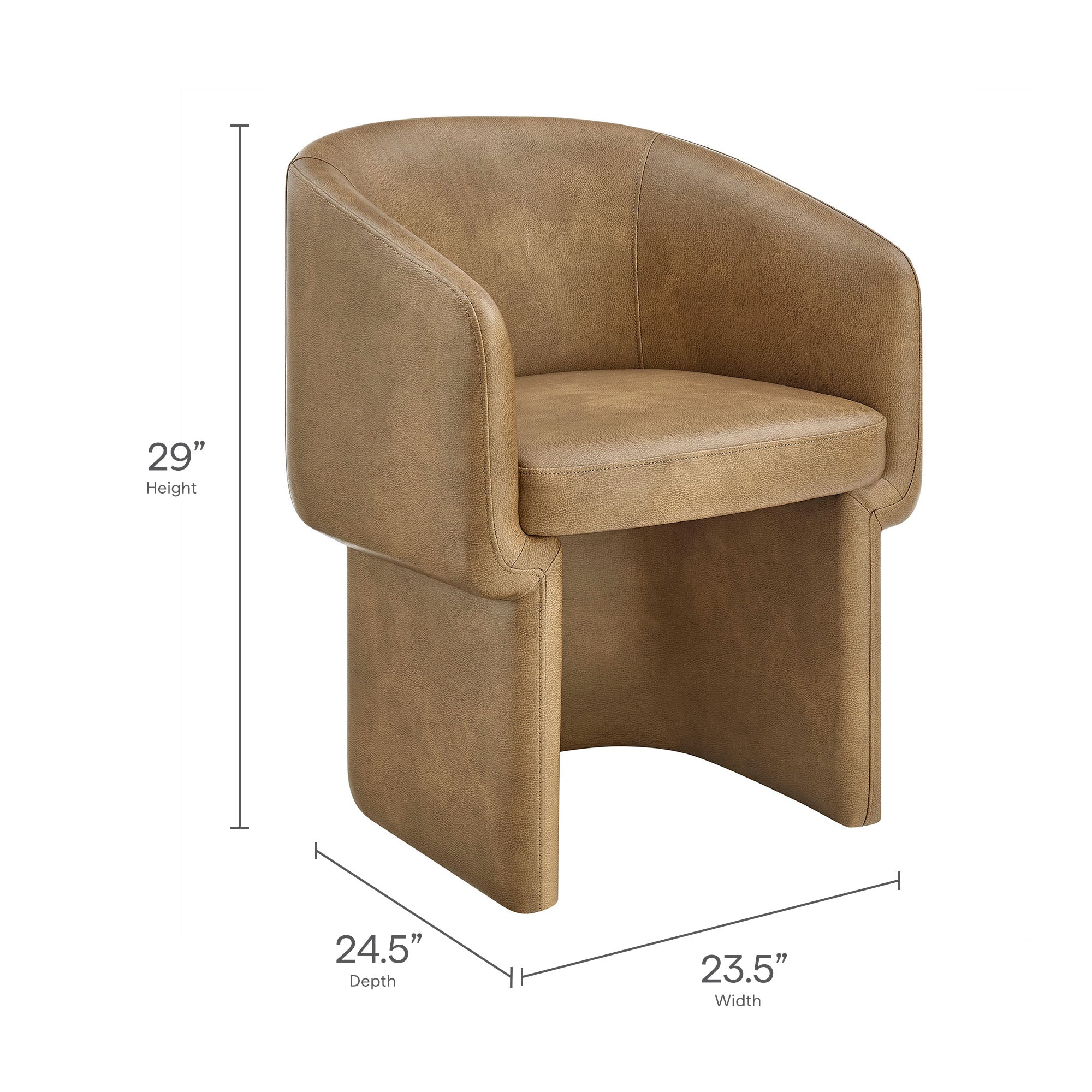 Verity Barrel Back Vegan Leather Dining Chair by Modway - Image 18