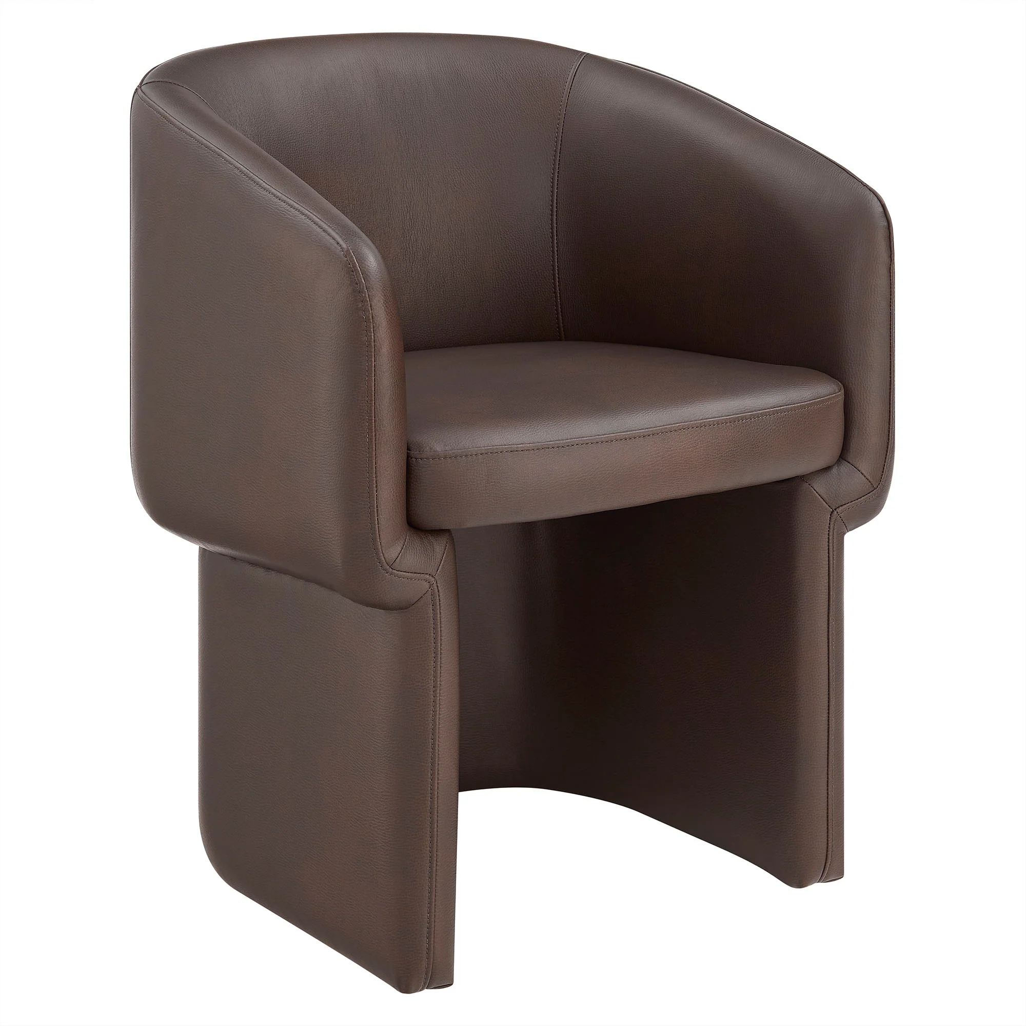 Verity Barrel Back Vegan Leather Dining Chair by Modway - Image 2
