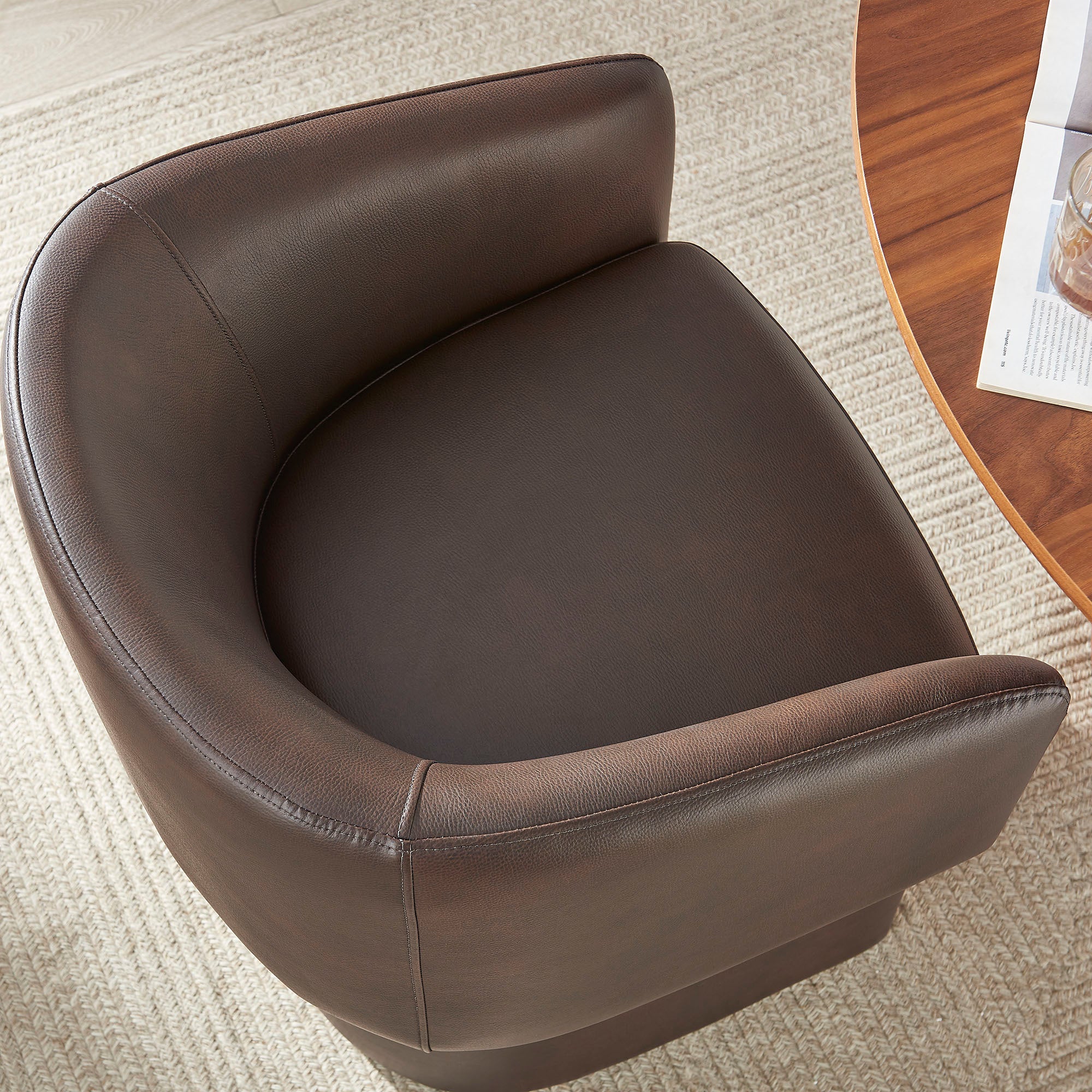 Verity Barrel Back Vegan Leather Dining Chair by Modway - Image 7