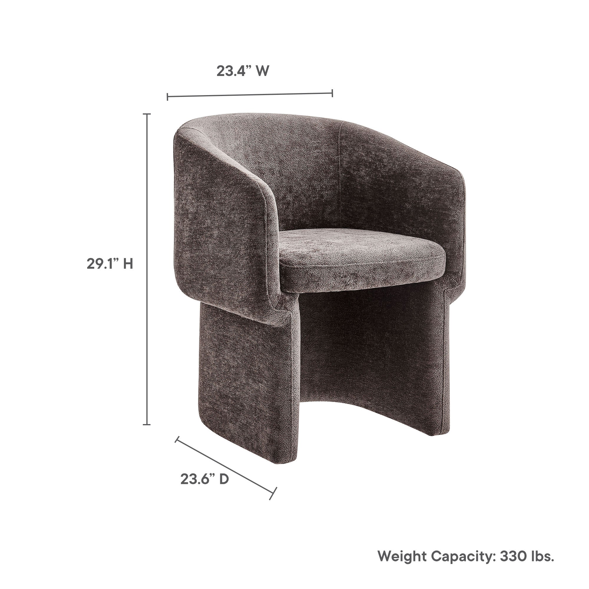 Verity Chenille Dining Armchair by Modway - Image 10