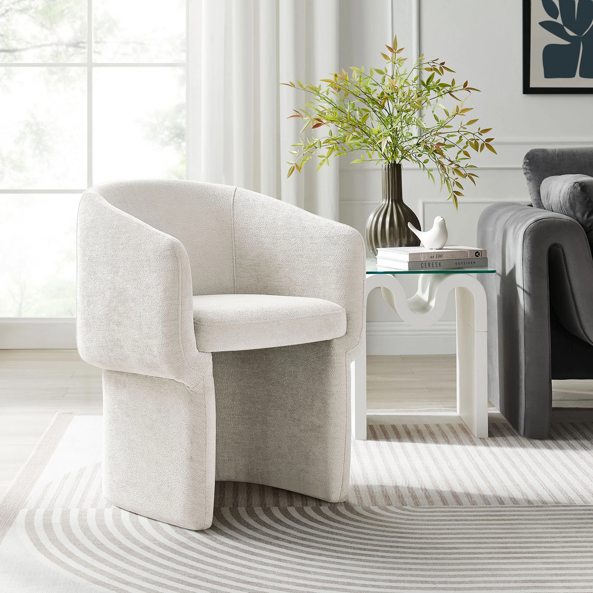Verity Chenille Dining Armchair by Modway - Image 17