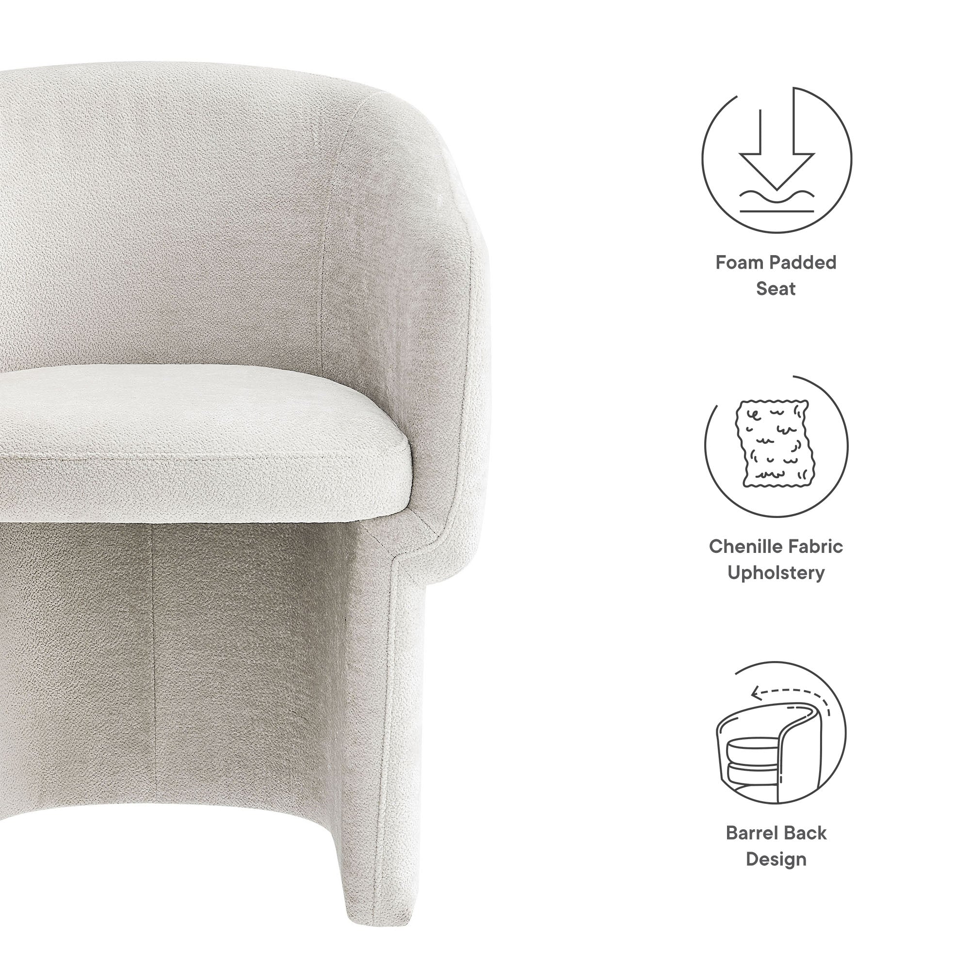 Verity Chenille Dining Armchair by Modway - Image 19