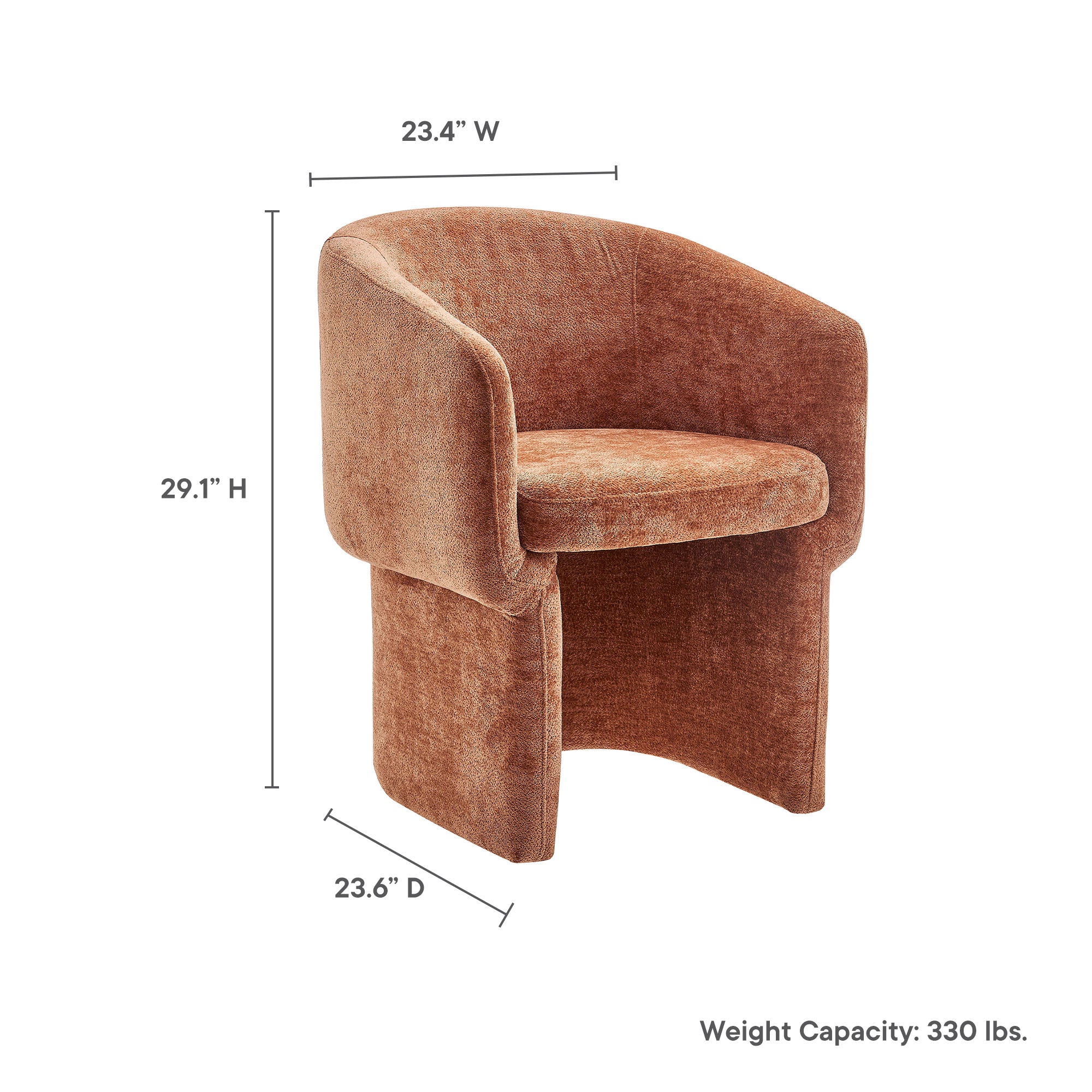 Verity Chenille Dining Armchair by Modway - Image 30