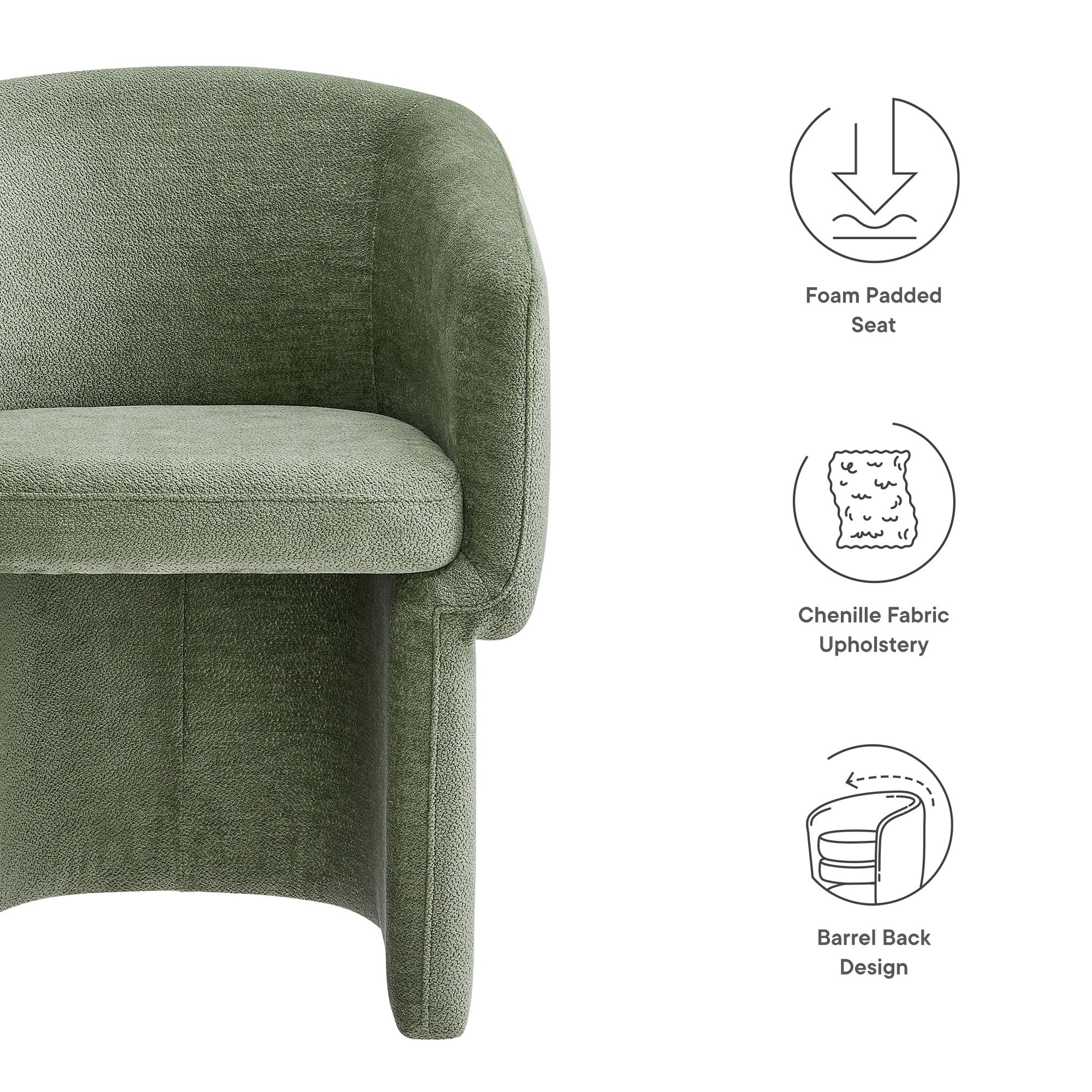 Verity Chenille Dining Armchair by Modway - Image 39