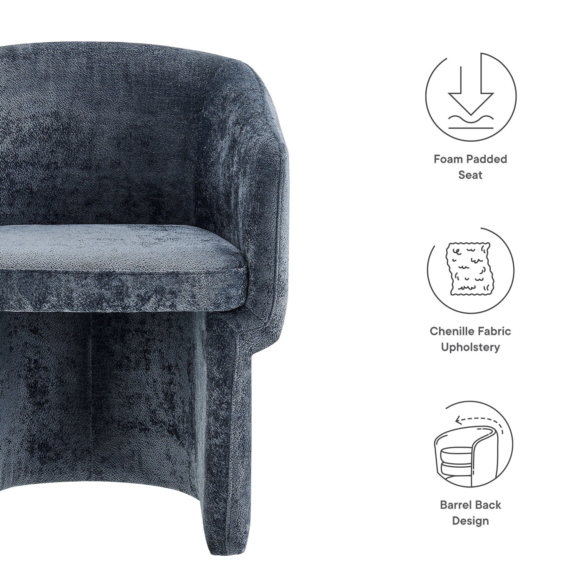 Verity Chenille Dining Armchair by Modway - Image 49