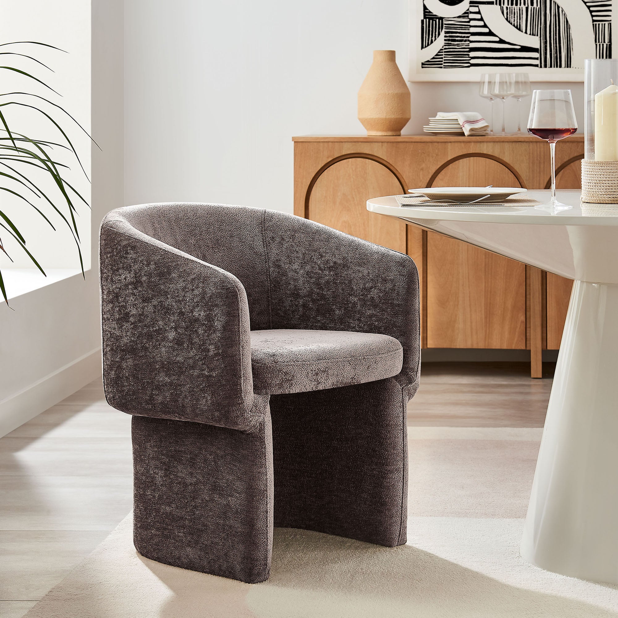 Verity Chenille Dining Armchair by Modway - Image 8