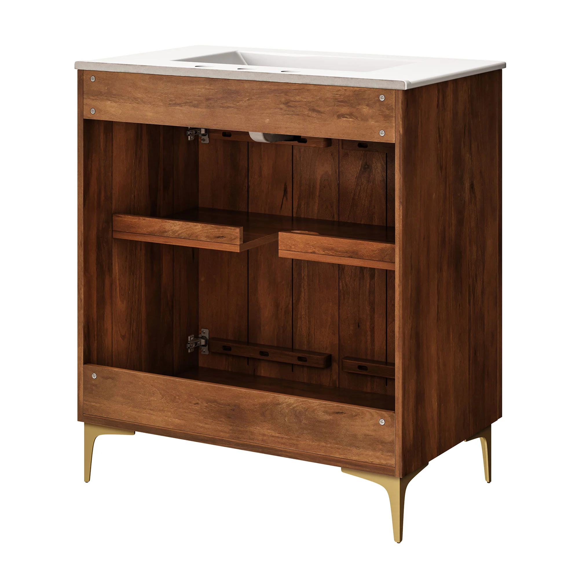 Vernon 30" Fluted Wood Vanity Cabinet With Sink by Modway - Image 14