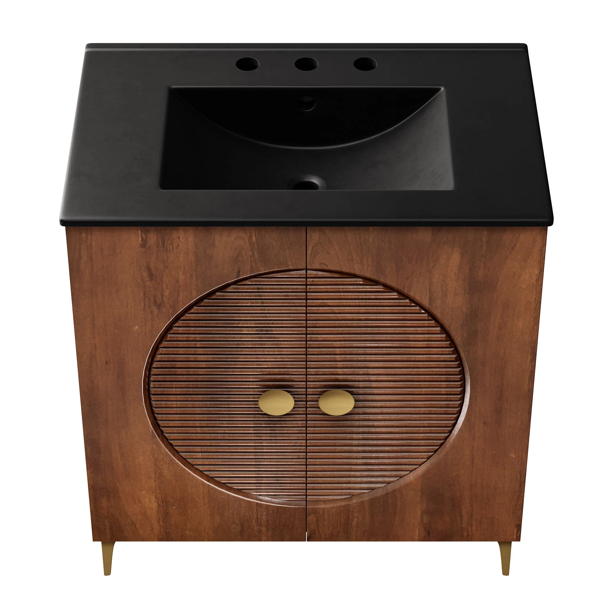 Vernon 30" Fluted Wood Vanity Cabinet With Sink by Modway - Image 6