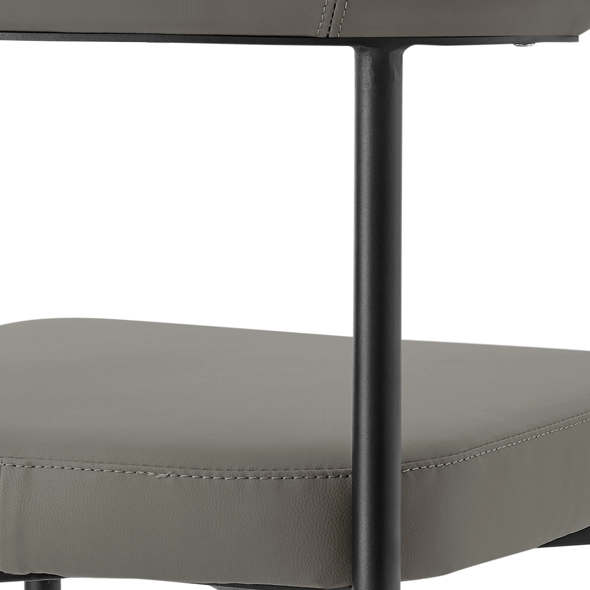 Veronica Shannon 5 Piece Round Glass Dining Table Set with Gold Brushed Stainless Steel and Taupe Fabric By Armen Living - Image 77