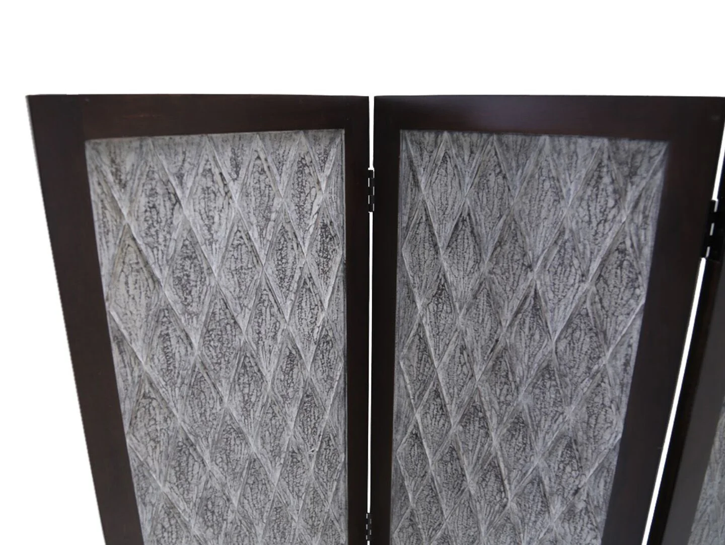 Versatile Dark Wood Three Panel Room Divider Screen By Homeroots - Image 3