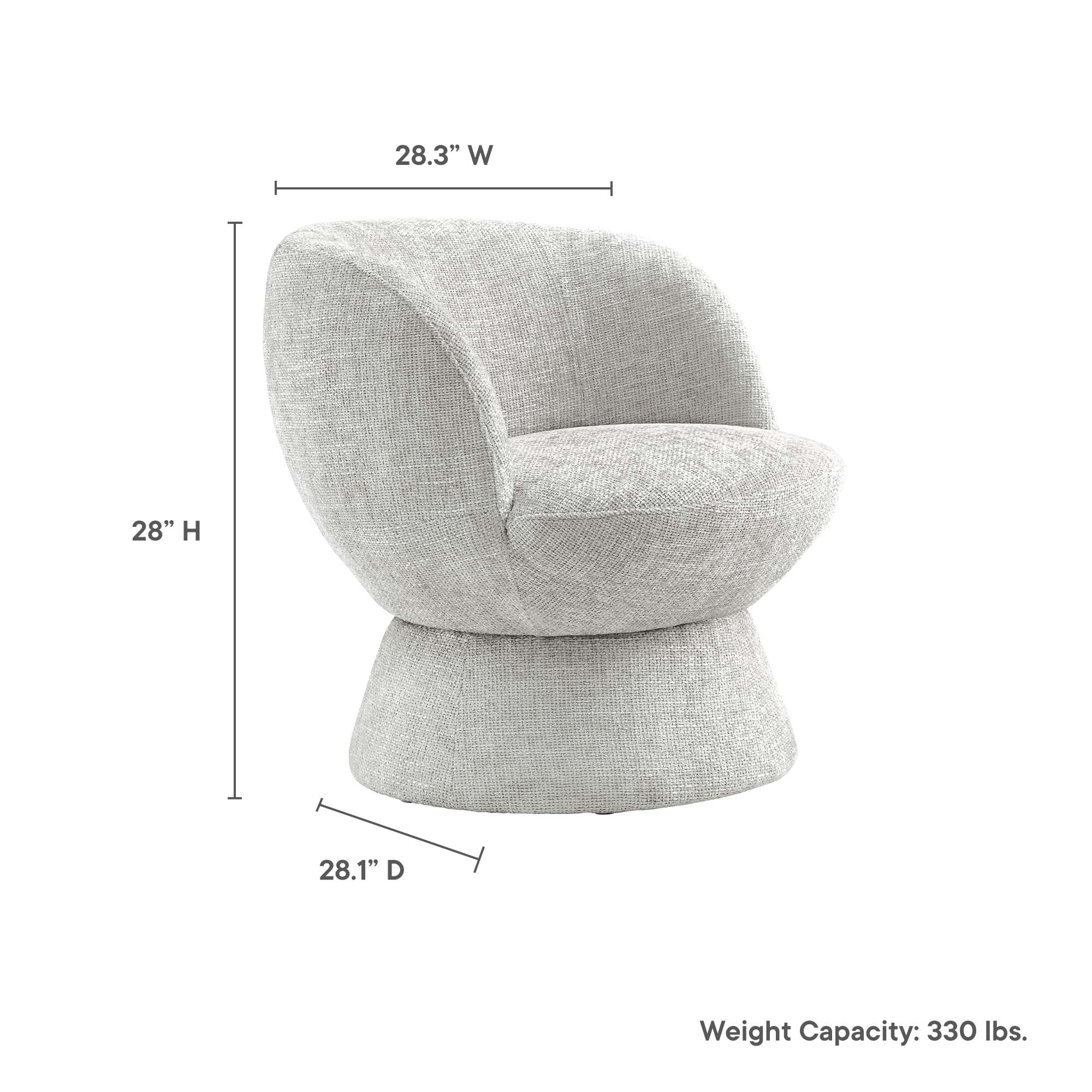 Vesta Chenille Fabric Upholstered Swivel Chair by Modway - Image 16