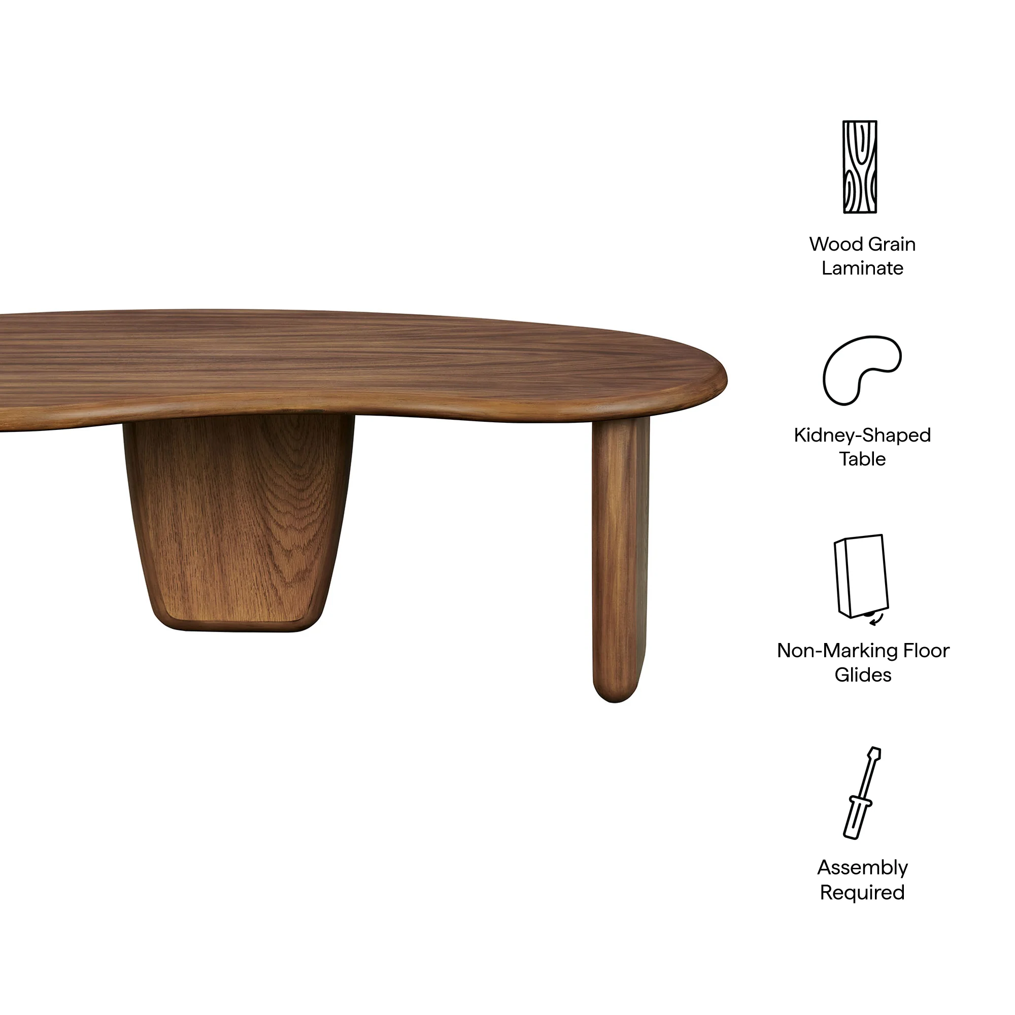 Vetra Kidney-Shaped Free Coffee Table by Modway - Image 19