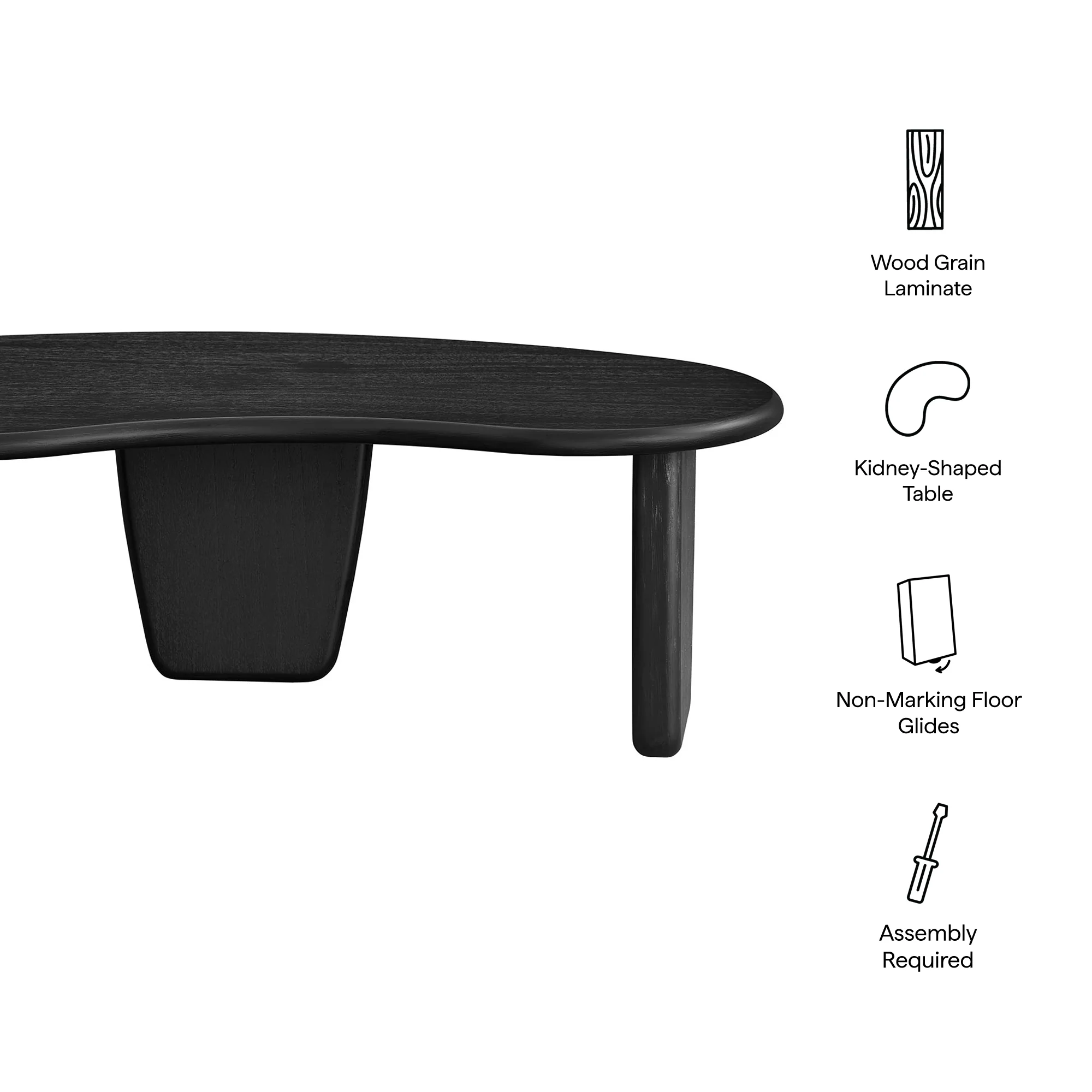 Vetra Kidney-Shaped Free Coffee Table by Modway - Image 9