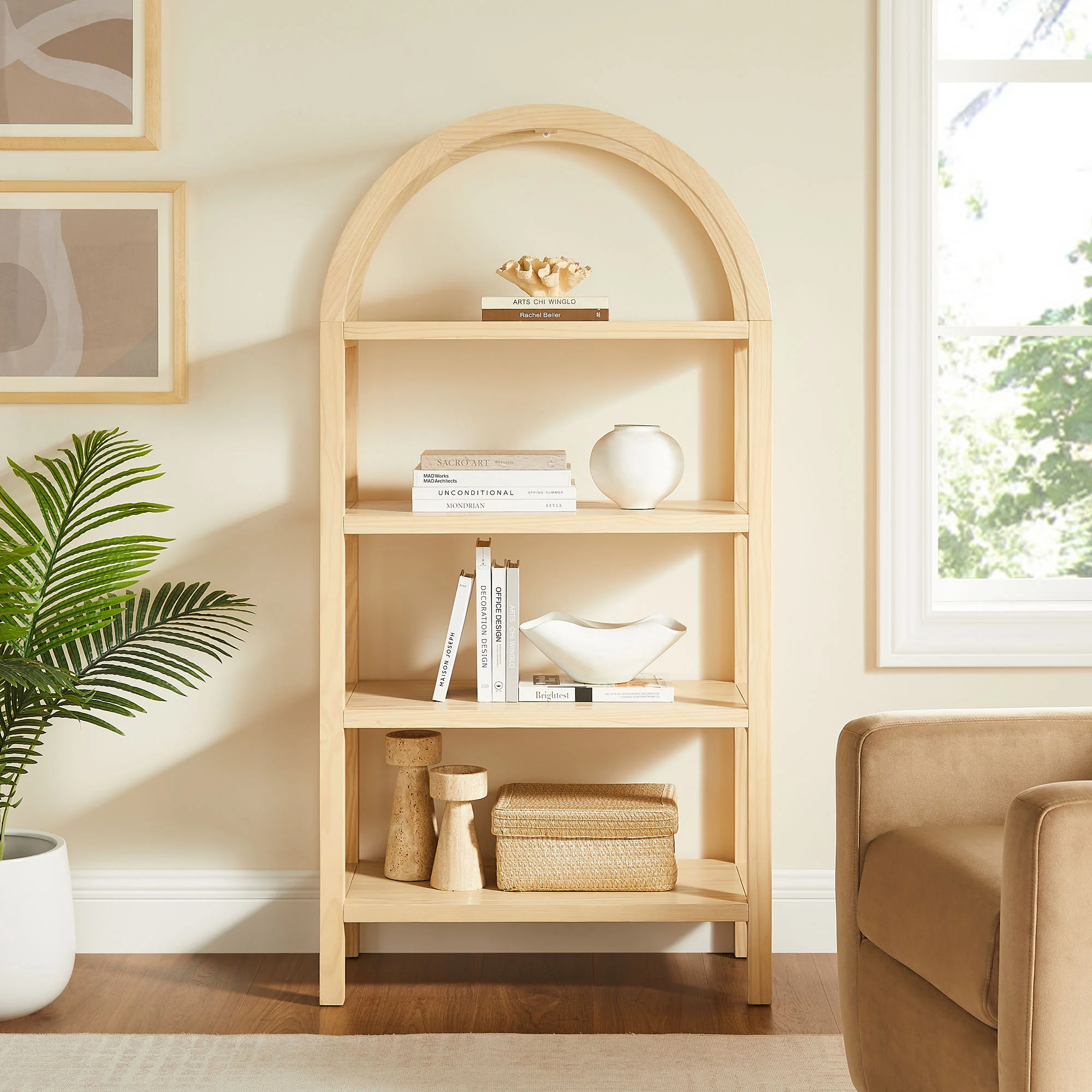 Vexley 60 Inch Arched Bookshelf by Modway - Image 16