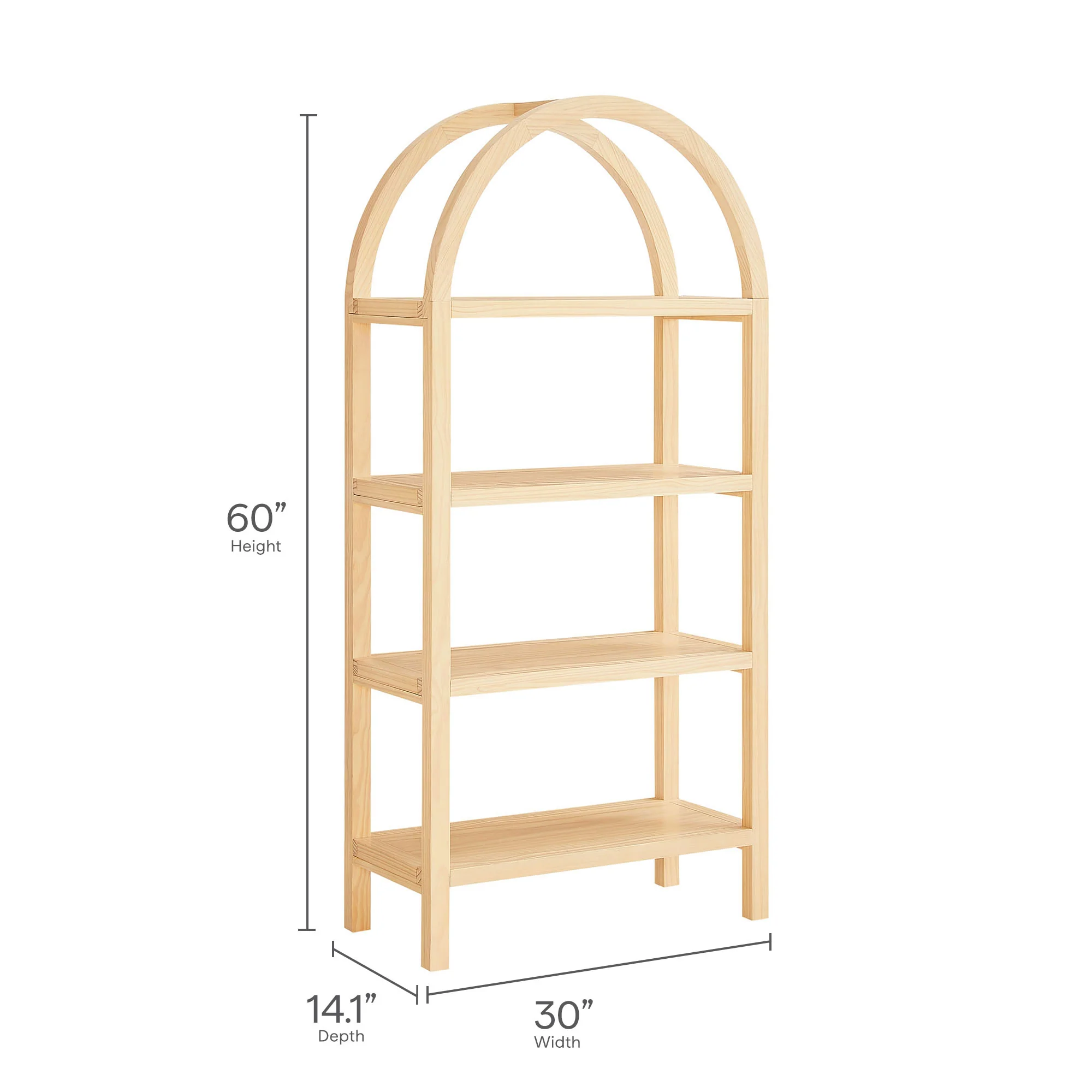 Vexley 60 Inch Arched Bookshelf by Modway - Image 18