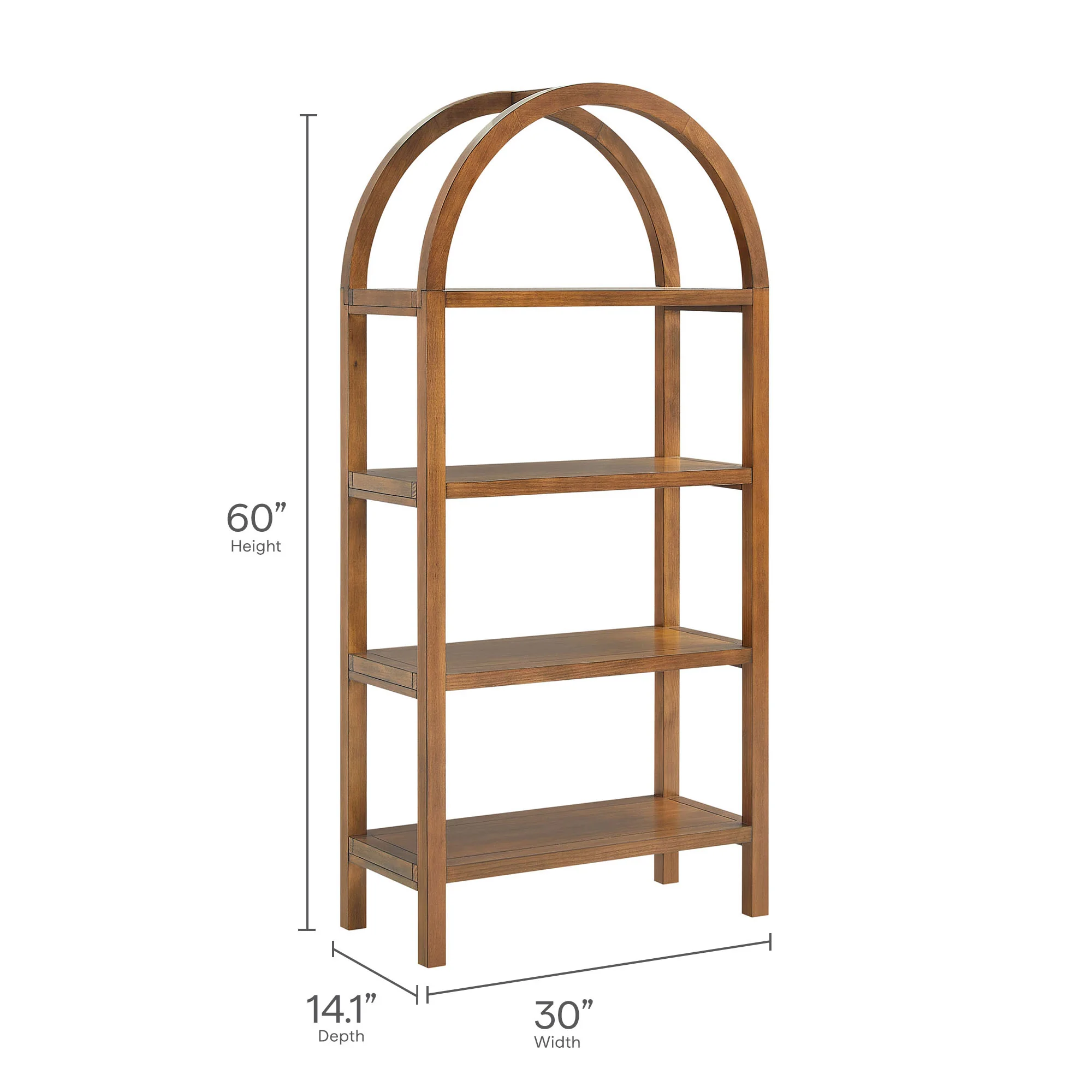 Vexley 60 Inch Arched Bookshelf by Modway - Image 27