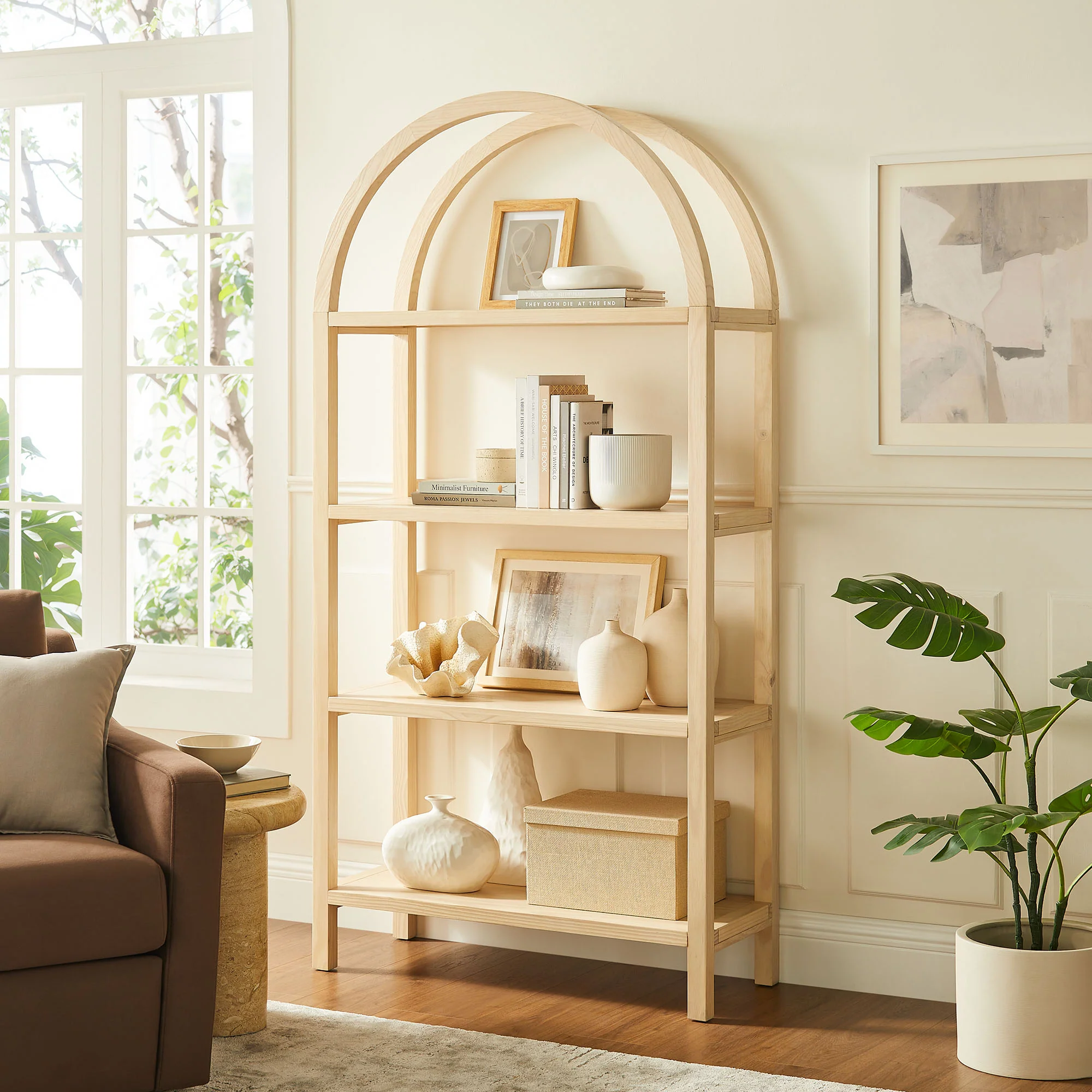 Vexley 72 Inch Large Arched Bookshelf by Modway - Image 16