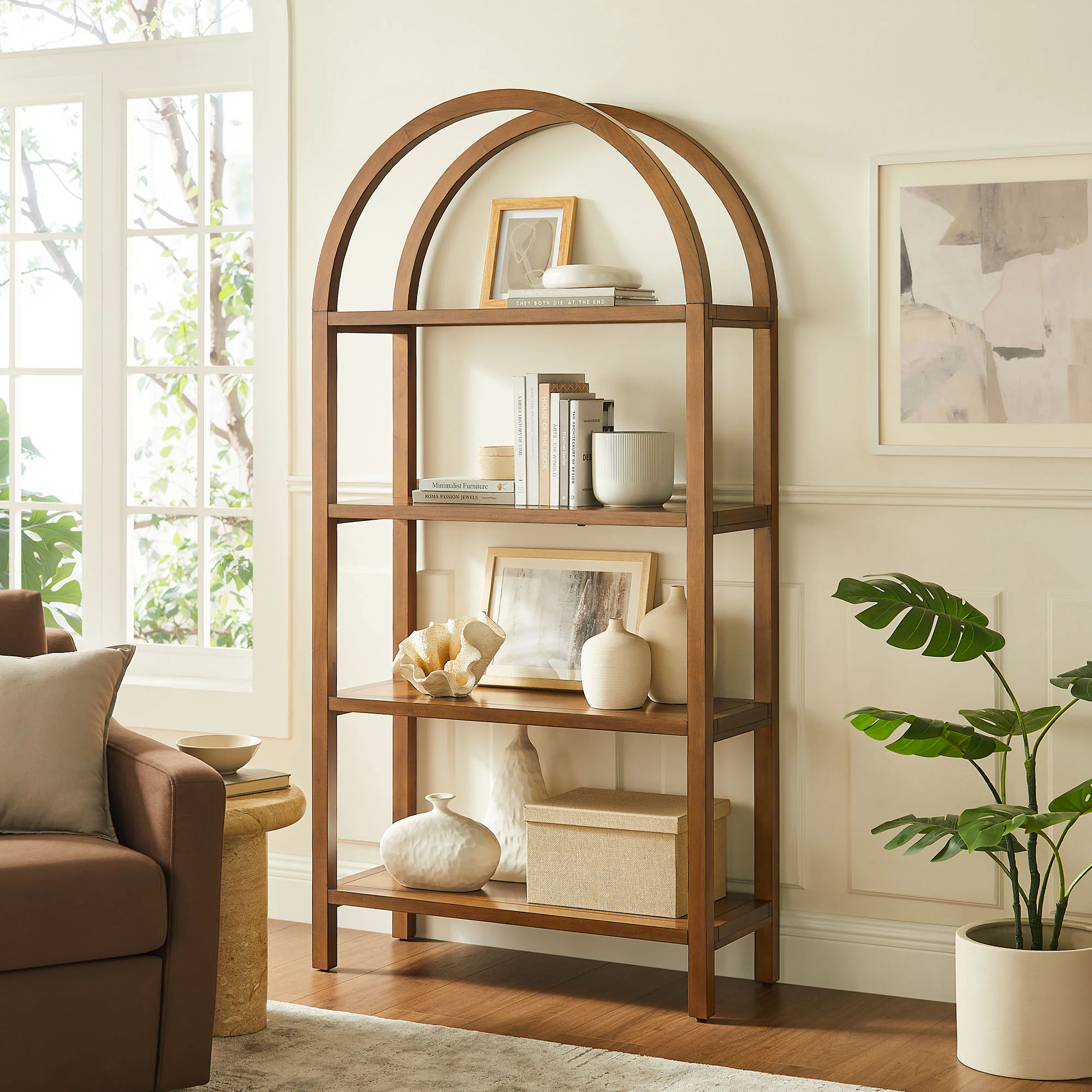 Vexley 72 Inch Large Arched Bookshelf by Modway - Image 25