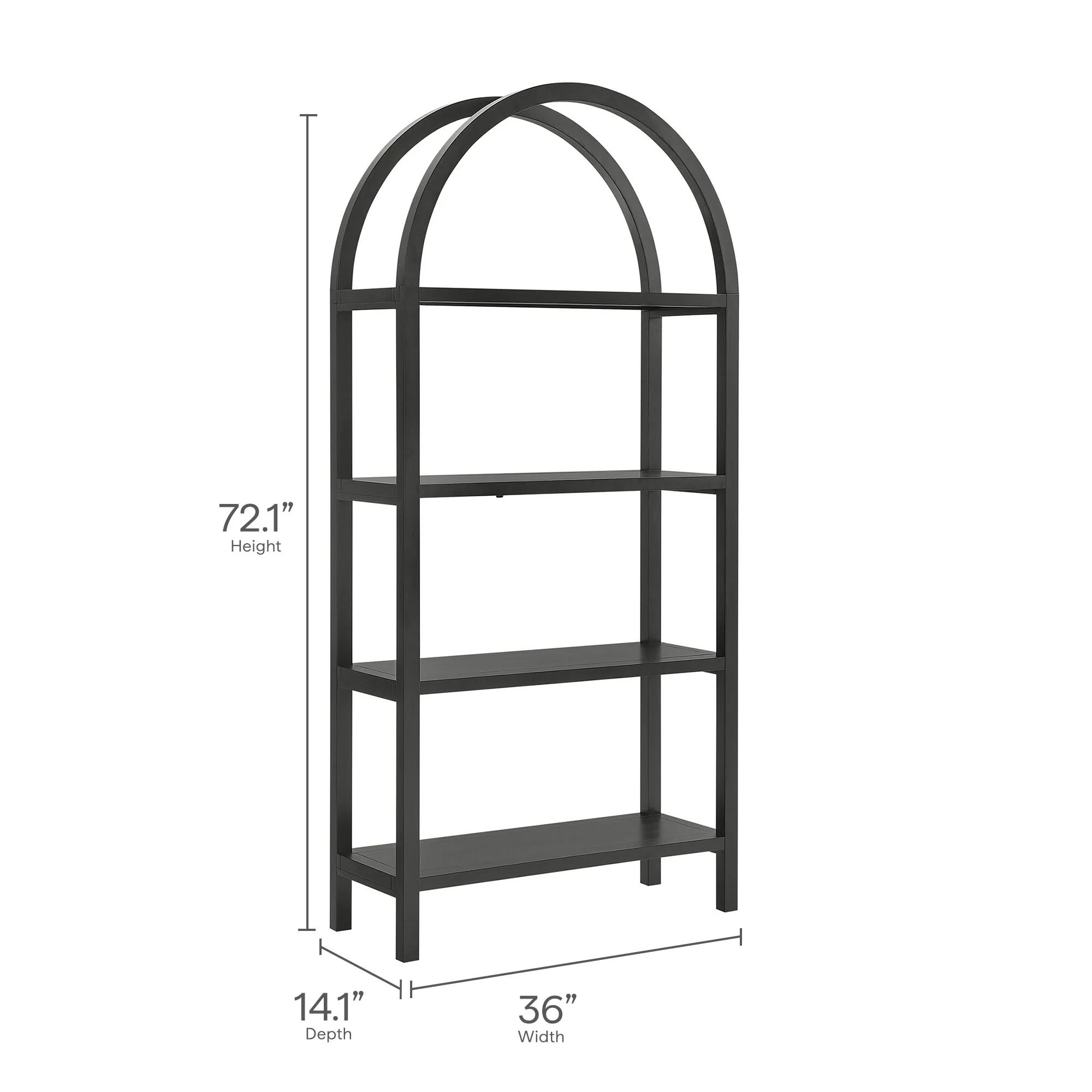 Vexley 72 Inch Large Arched Bookshelf by Modway - Image 9
