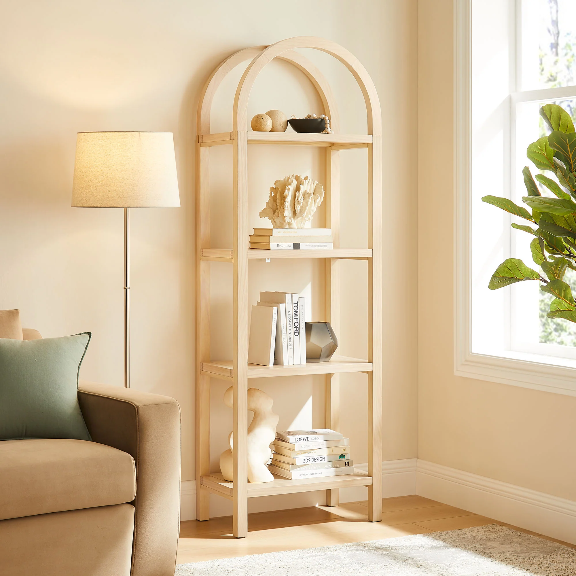 Vexley 72 Inch Tall Narrow Arched Bookshelf by Modway - Image 16