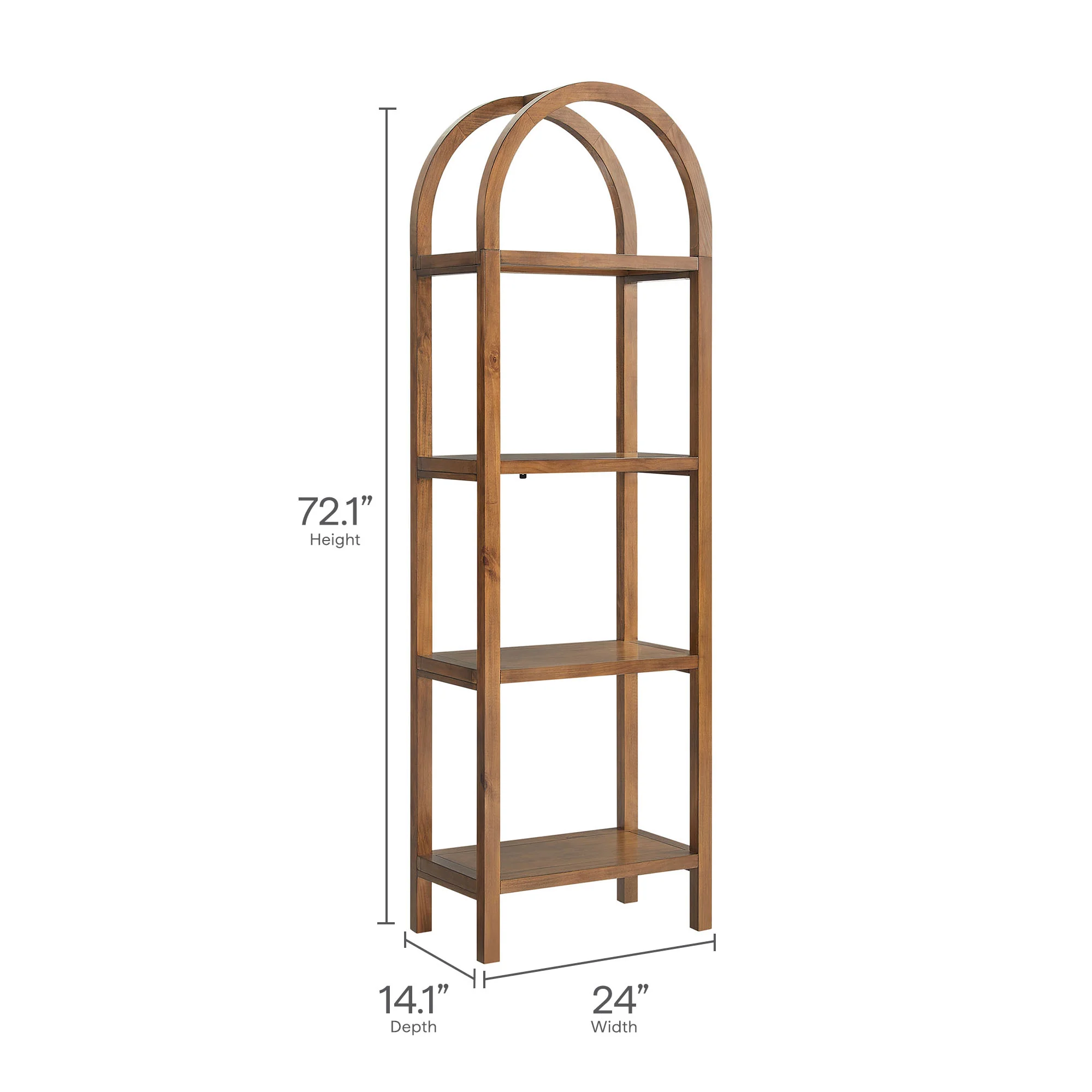 Vexley 72 Inch Tall Narrow Arched Bookshelf by Modway - Image 27