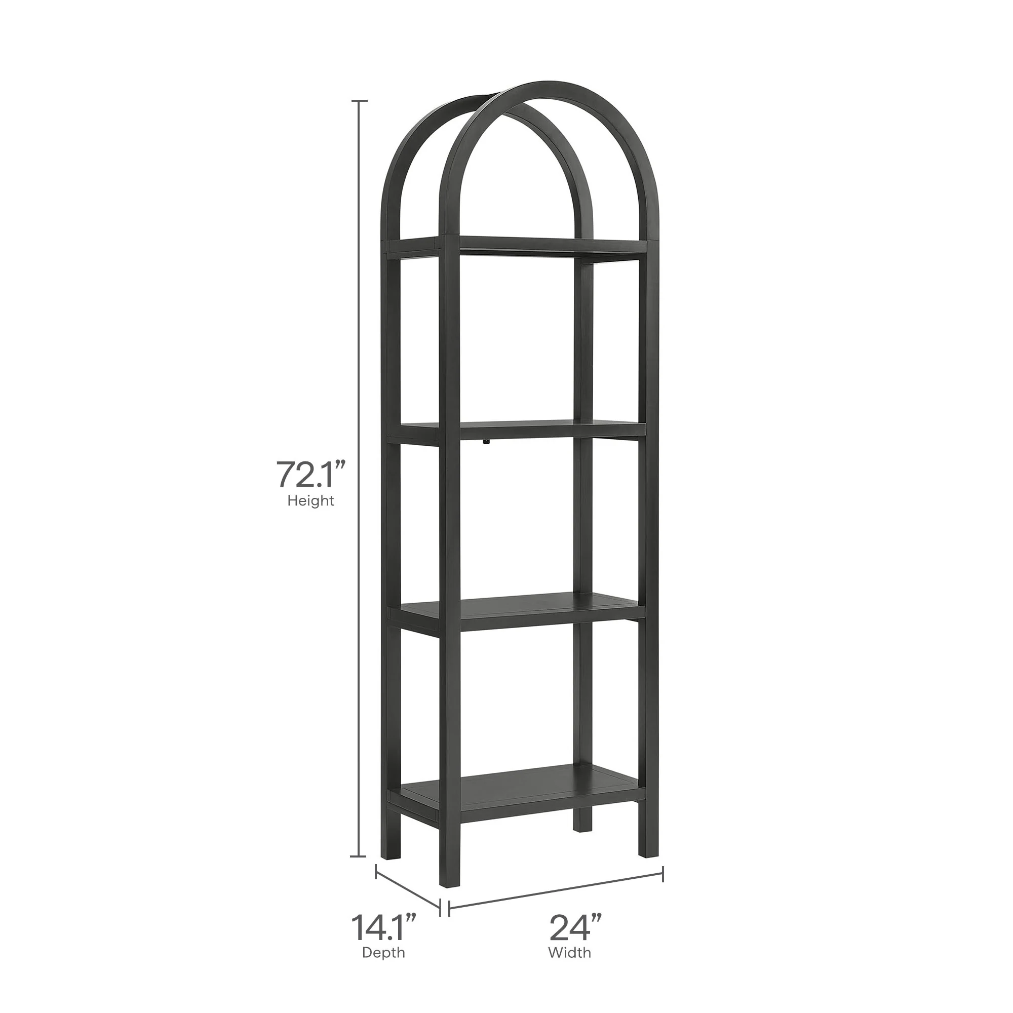 Vexley 72 Inch Tall Narrow Arched Bookshelf by Modway - Image 9