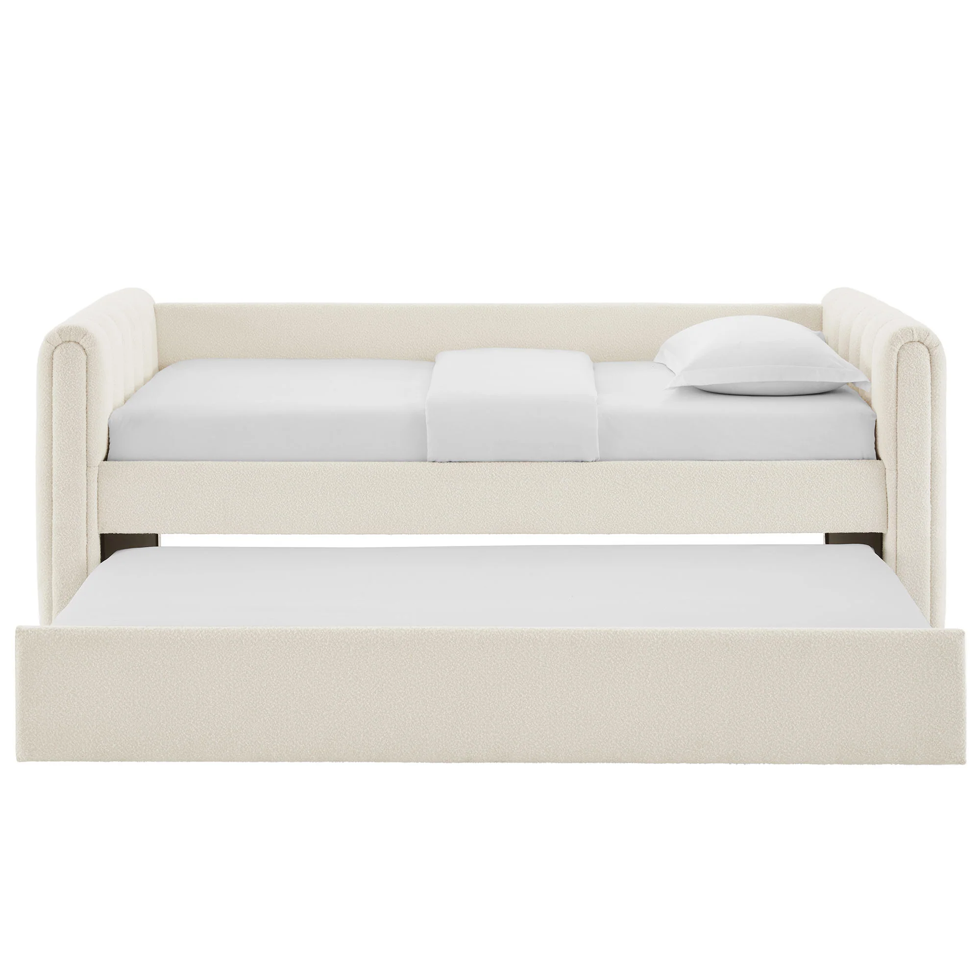 Veyla Channel Tufted Boucle Twin Daybed With Trundle by Modway - Image 13