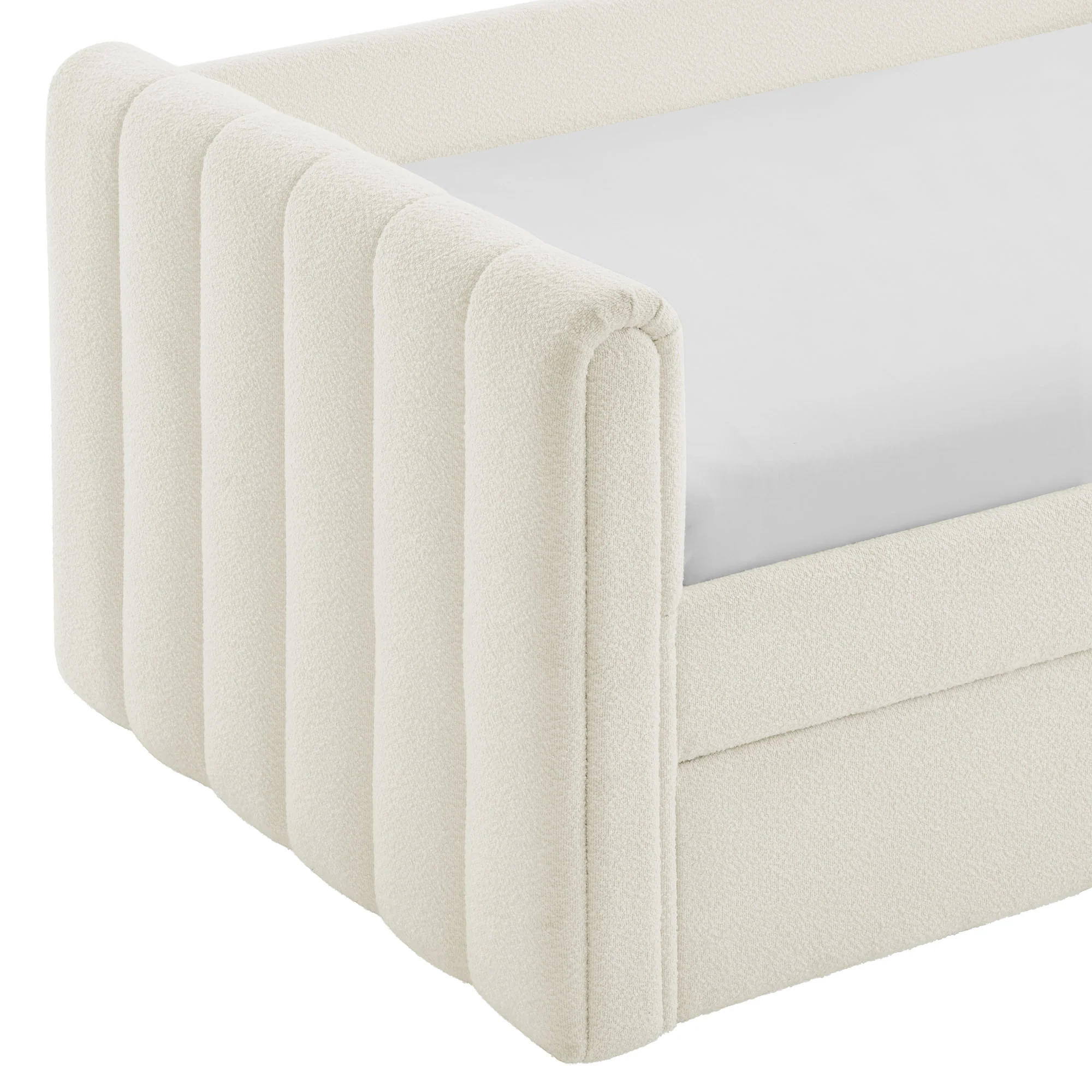 Veyla Channel Tufted Boucle Twin Daybed With Trundle by Modway - Image 3