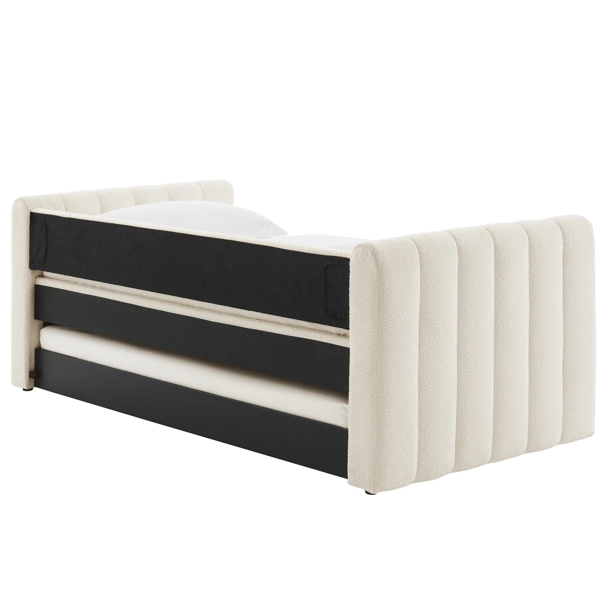 Veyla Channel Tufted Boucle Twin Daybed With Trundle by Modway - Image 9