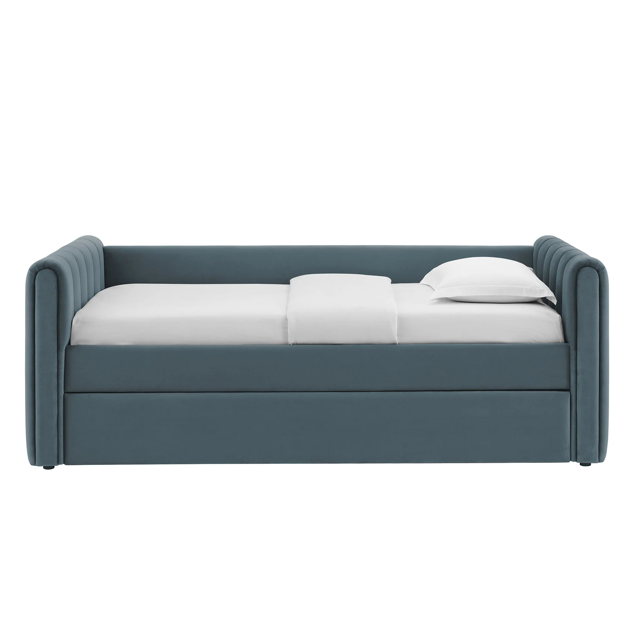 Veyla Channel Tufted Performance Velvet Twin Daybed With Trundle by Modway - Image 10