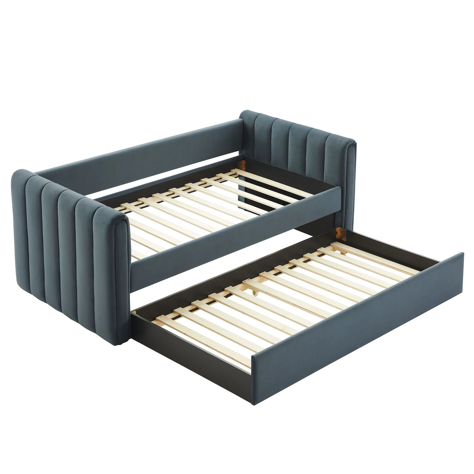 Veyla Channel Tufted Performance Velvet Twin Daybed With Trundle by Modway - Image 12