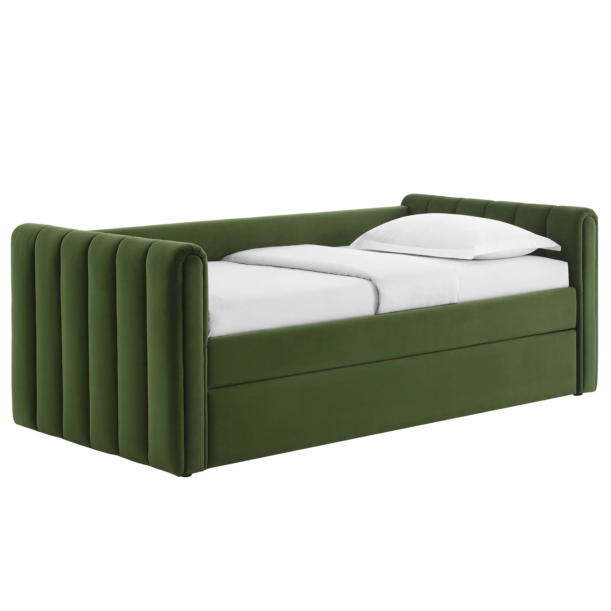 Veyla Channel Tufted Performance Velvet Twin Daybed With Trundle by Modway - Image 17