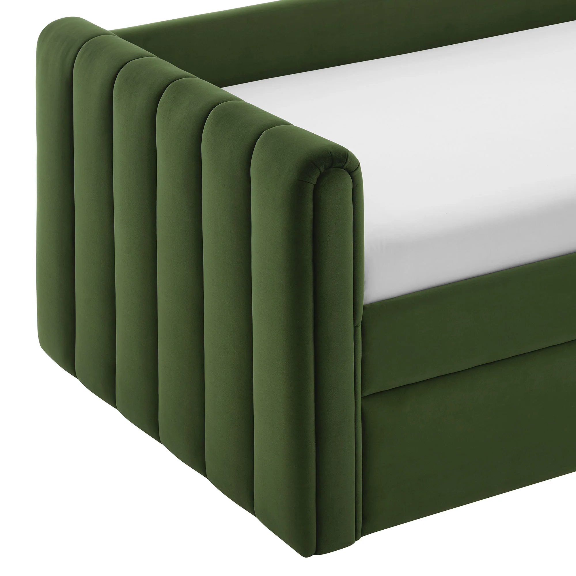 Veyla Channel Tufted Performance Velvet Twin Daybed With Trundle by Modway - Image 18