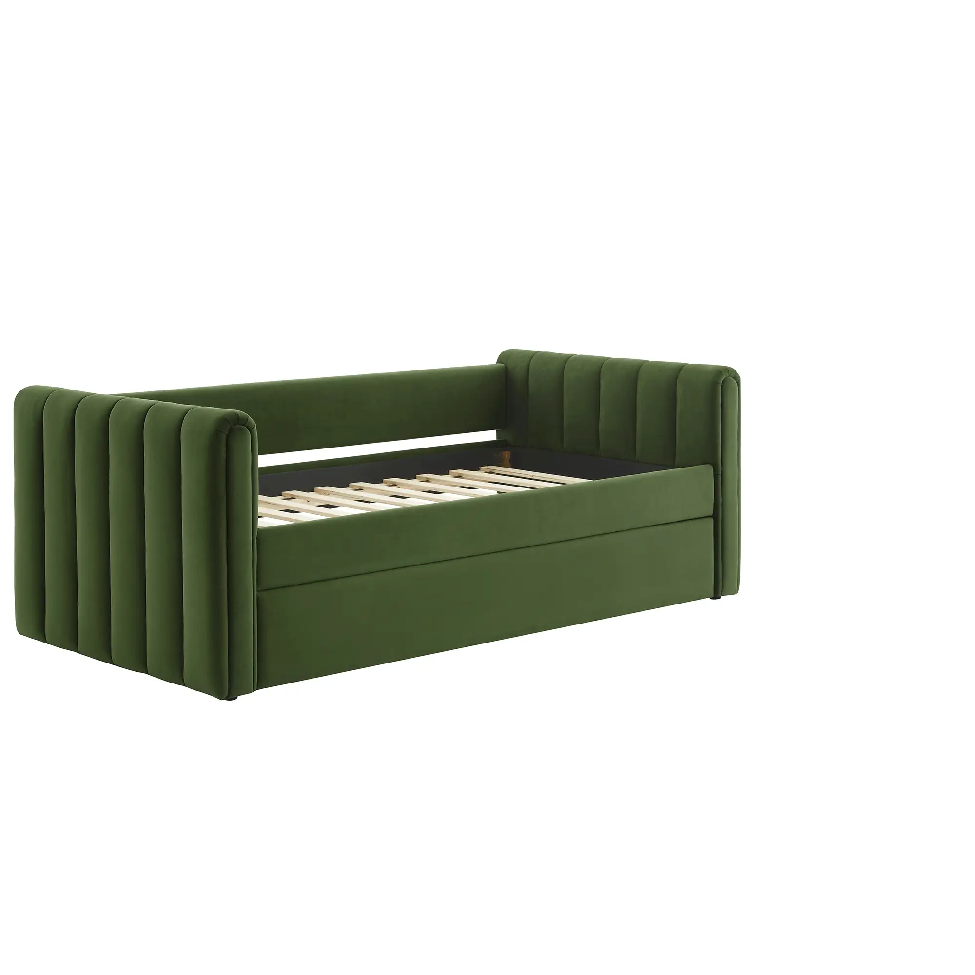 Veyla Channel Tufted Performance Velvet Twin Daybed With Trundle by Modway - Image 19