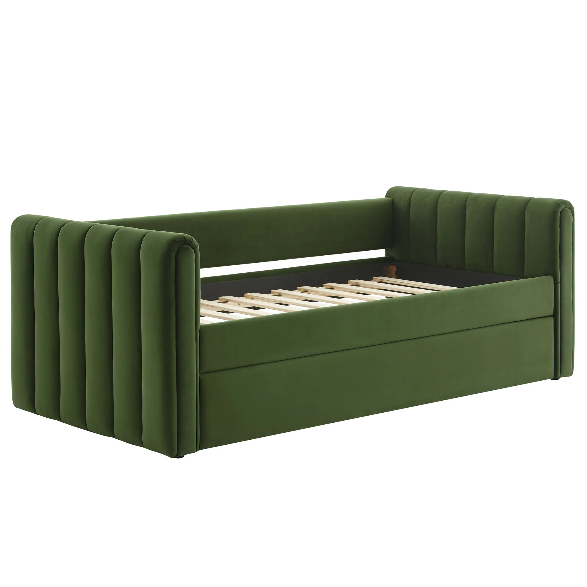 Veyla Channel Tufted Performance Velvet Twin Daybed With Trundle by Modway - Image 23