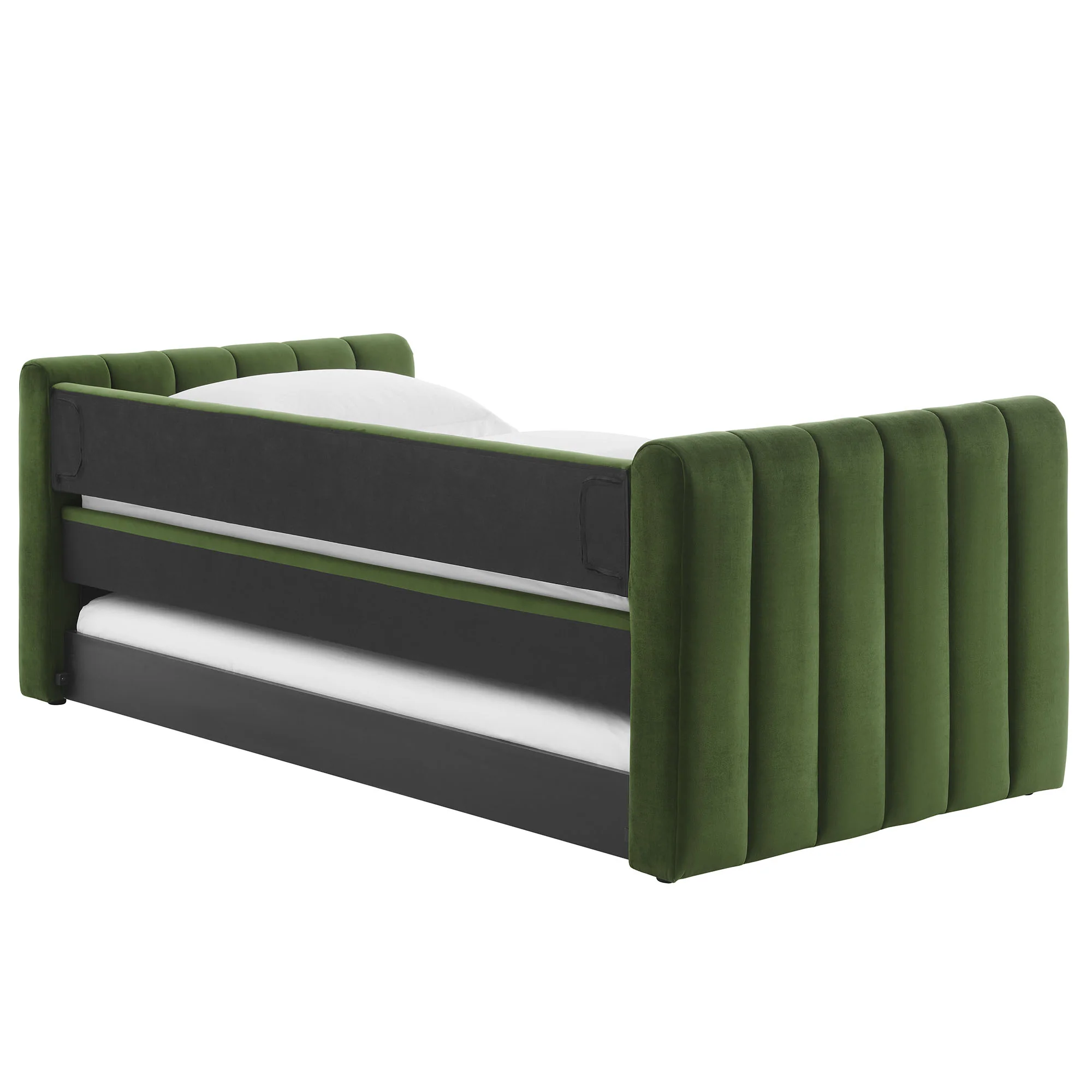 Veyla Channel Tufted Performance Velvet Twin Daybed With Trundle by Modway - Image 25
