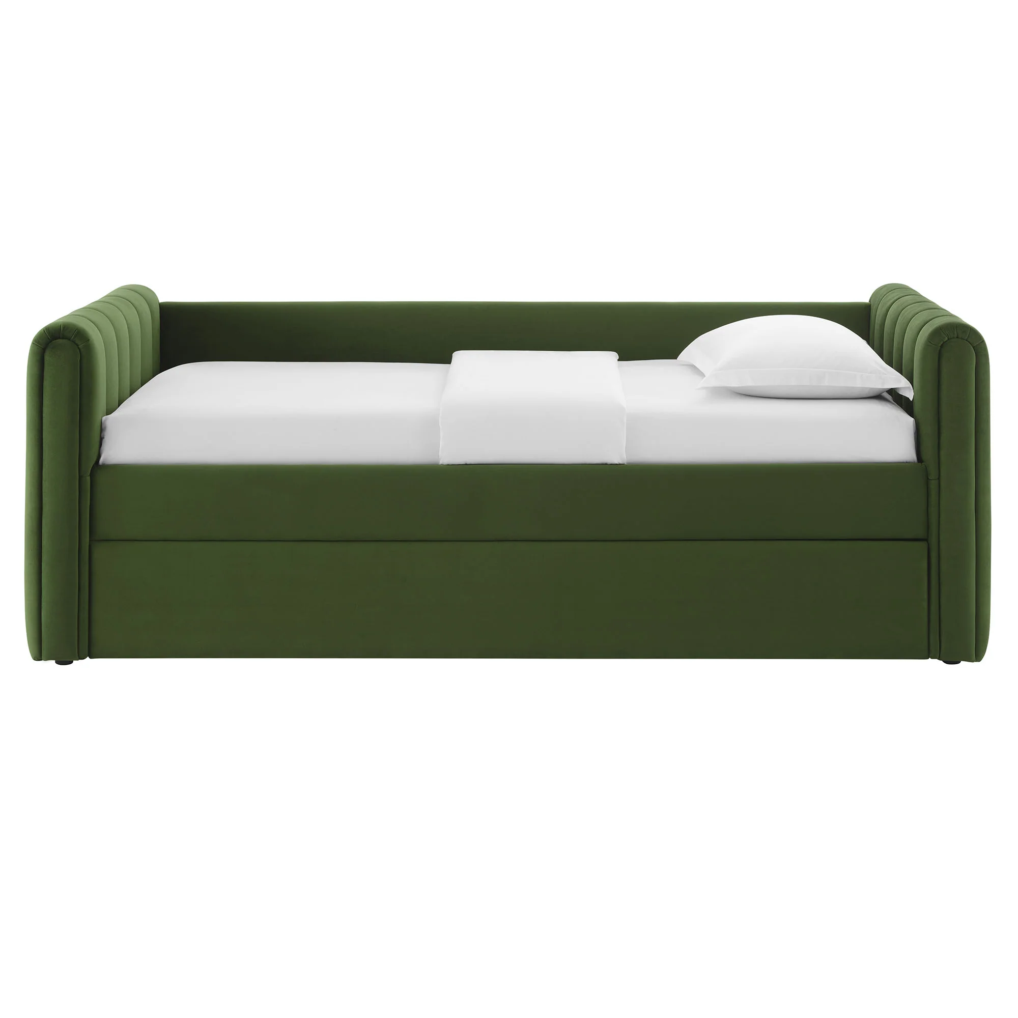Veyla Channel Tufted Performance Velvet Twin Daybed With Trundle by Modway - Image 26