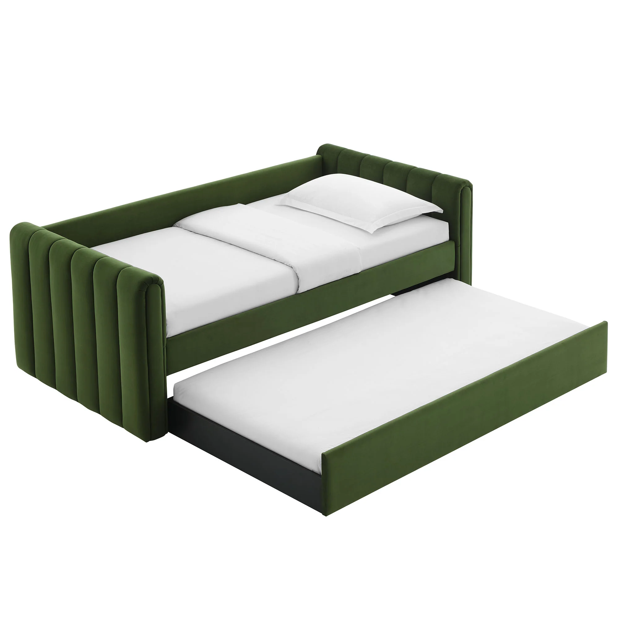 Veyla Channel Tufted Performance Velvet Twin Daybed With Trundle by Modway - Image 27