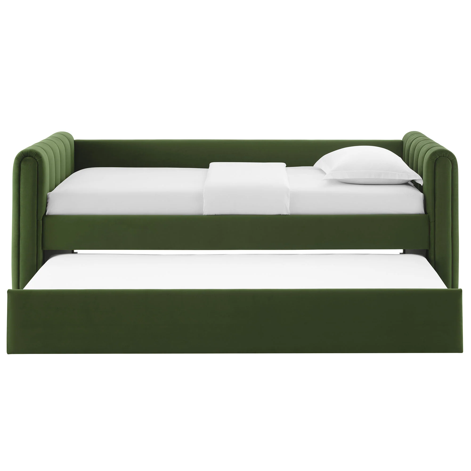 Veyla Channel Tufted Performance Velvet Twin Daybed With Trundle by Modway - Image 29