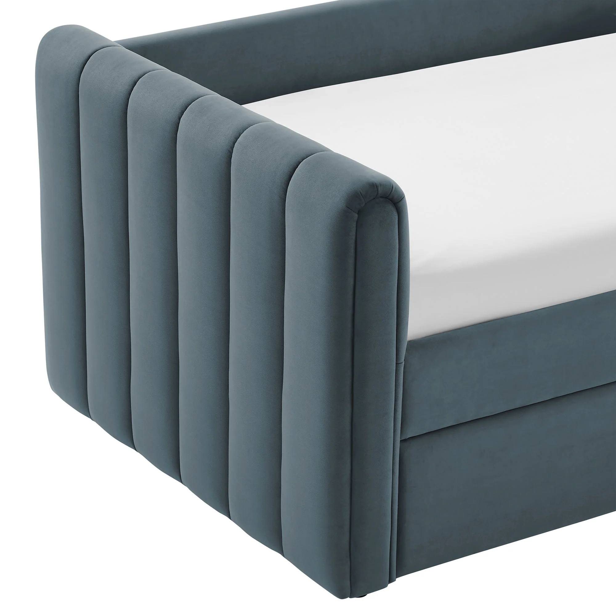 Veyla Channel Tufted Performance Velvet Twin Daybed With Trundle by Modway - Image 3