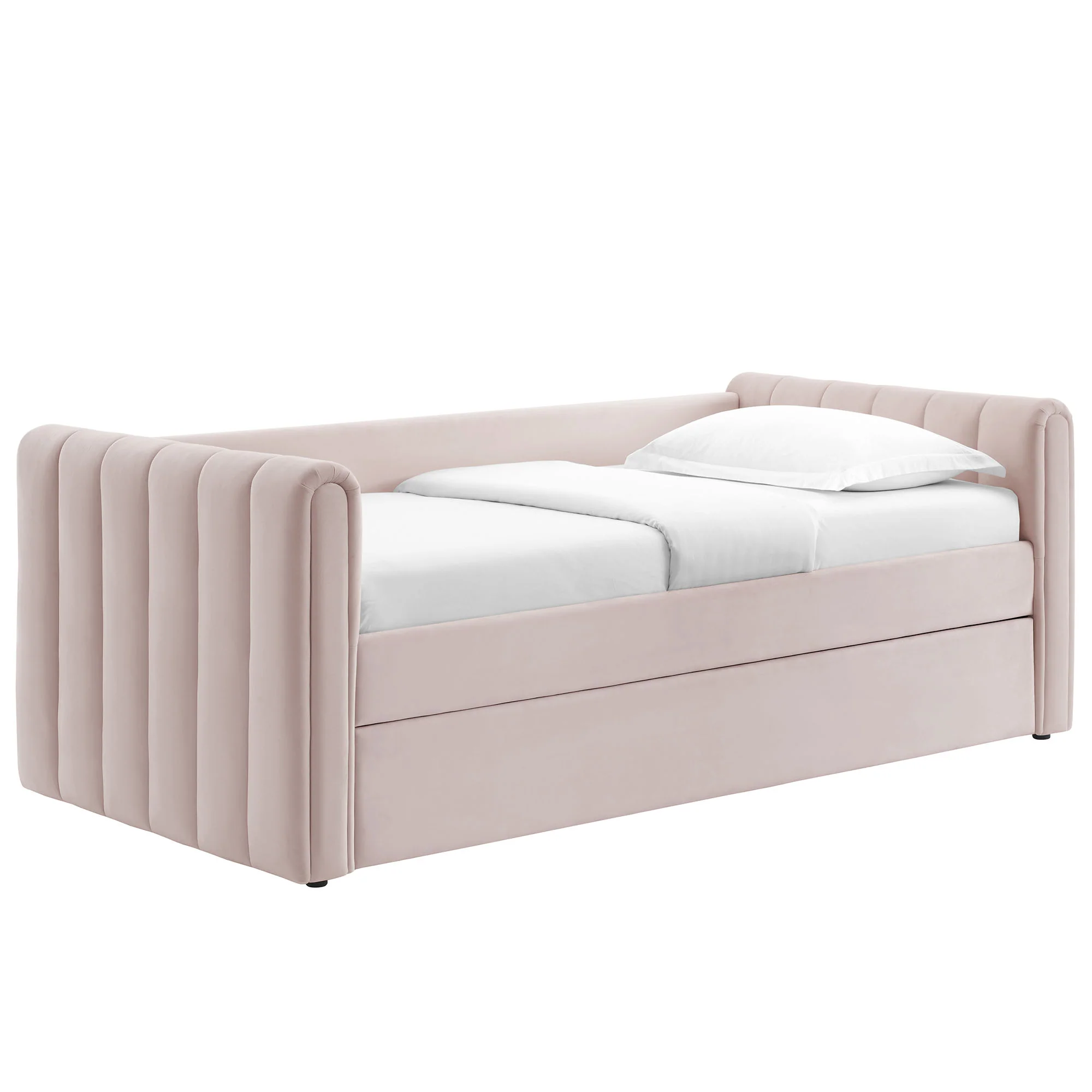 Veyla Channel Tufted Performance Velvet Twin Daybed With Trundle by Modway - Image 33