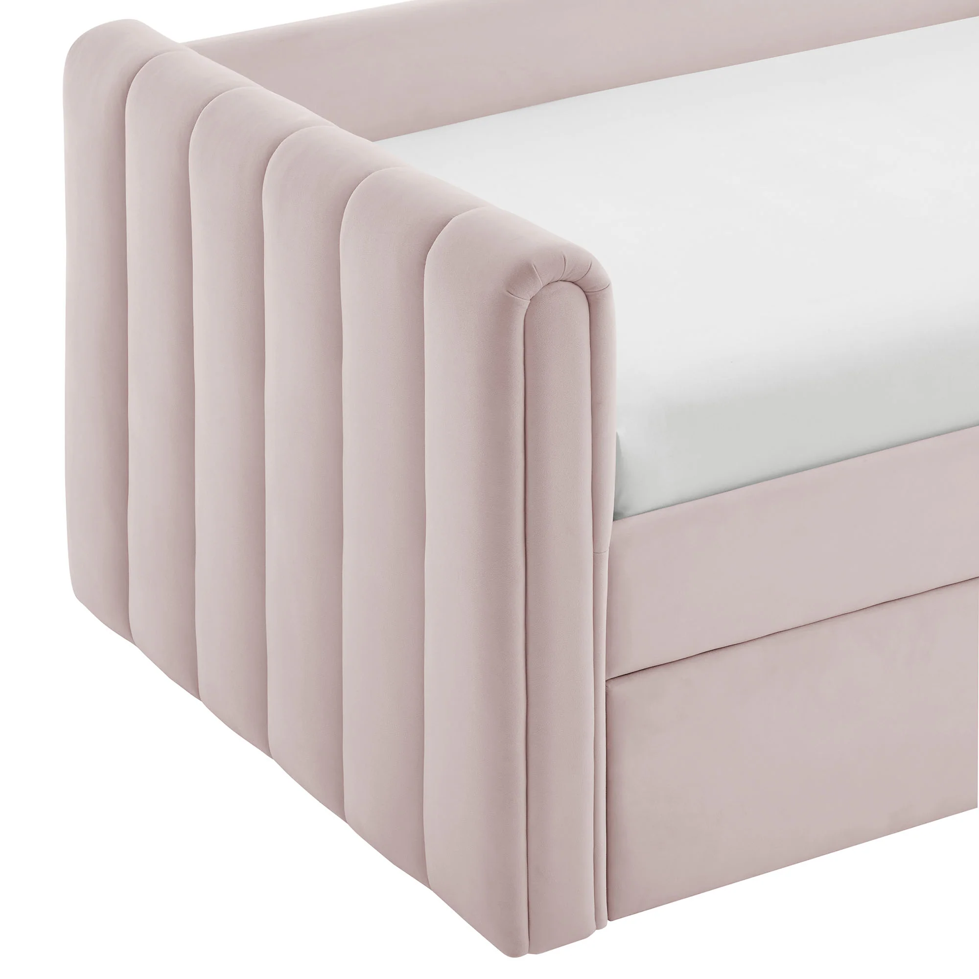Veyla Channel Tufted Performance Velvet Twin Daybed With Trundle by Modway - Image 34