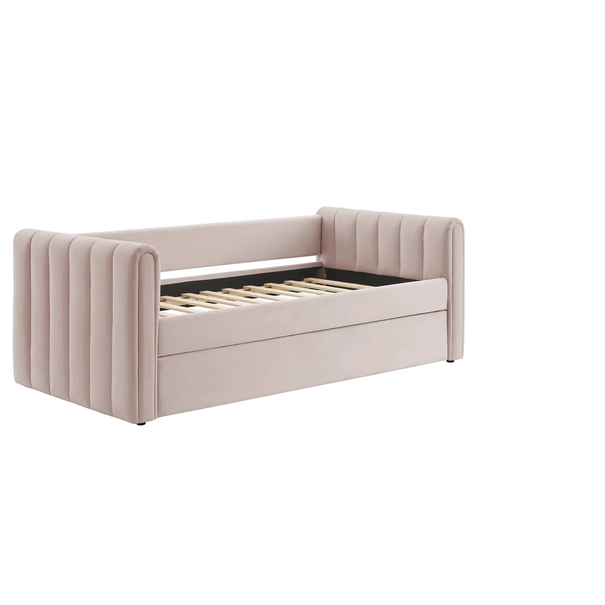 Veyla Channel Tufted Performance Velvet Twin Daybed With Trundle by Modway - Image 35