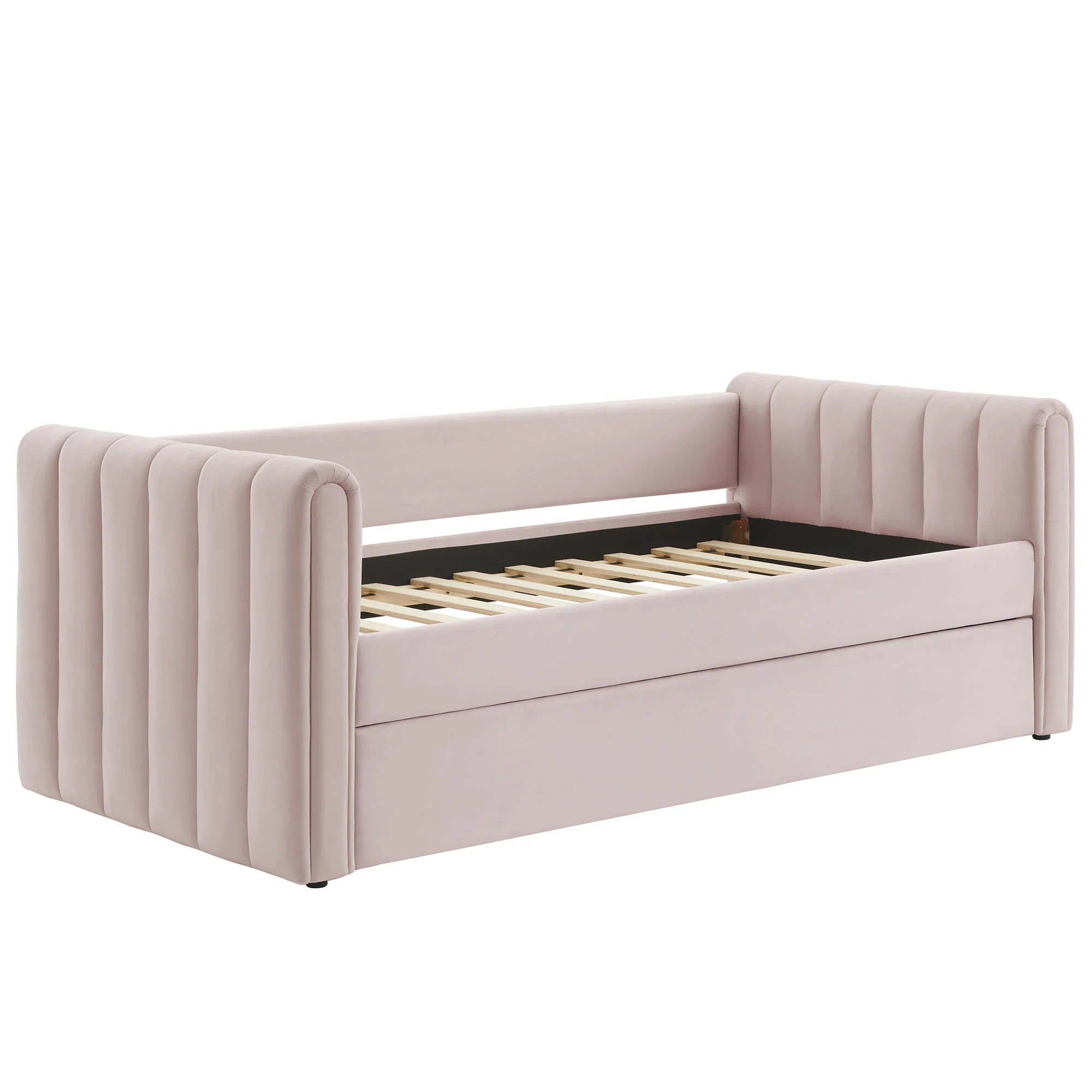 Veyla Channel Tufted Performance Velvet Twin Daybed With Trundle by Modway - Image 39